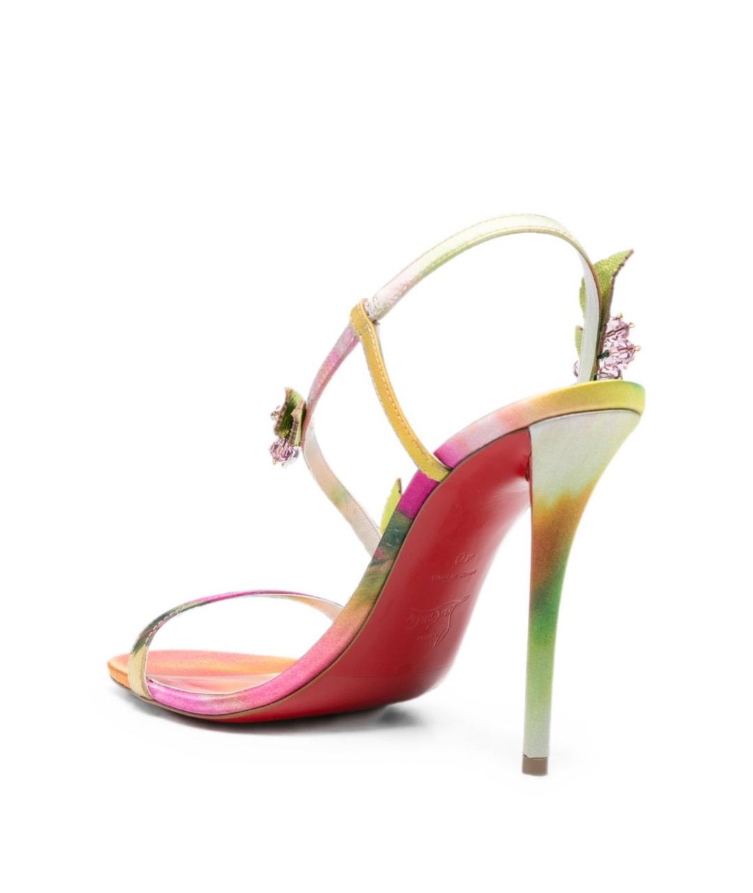 CHRISTIAN LOUBOUTIN Мульти текстильные босоножки, фото 2