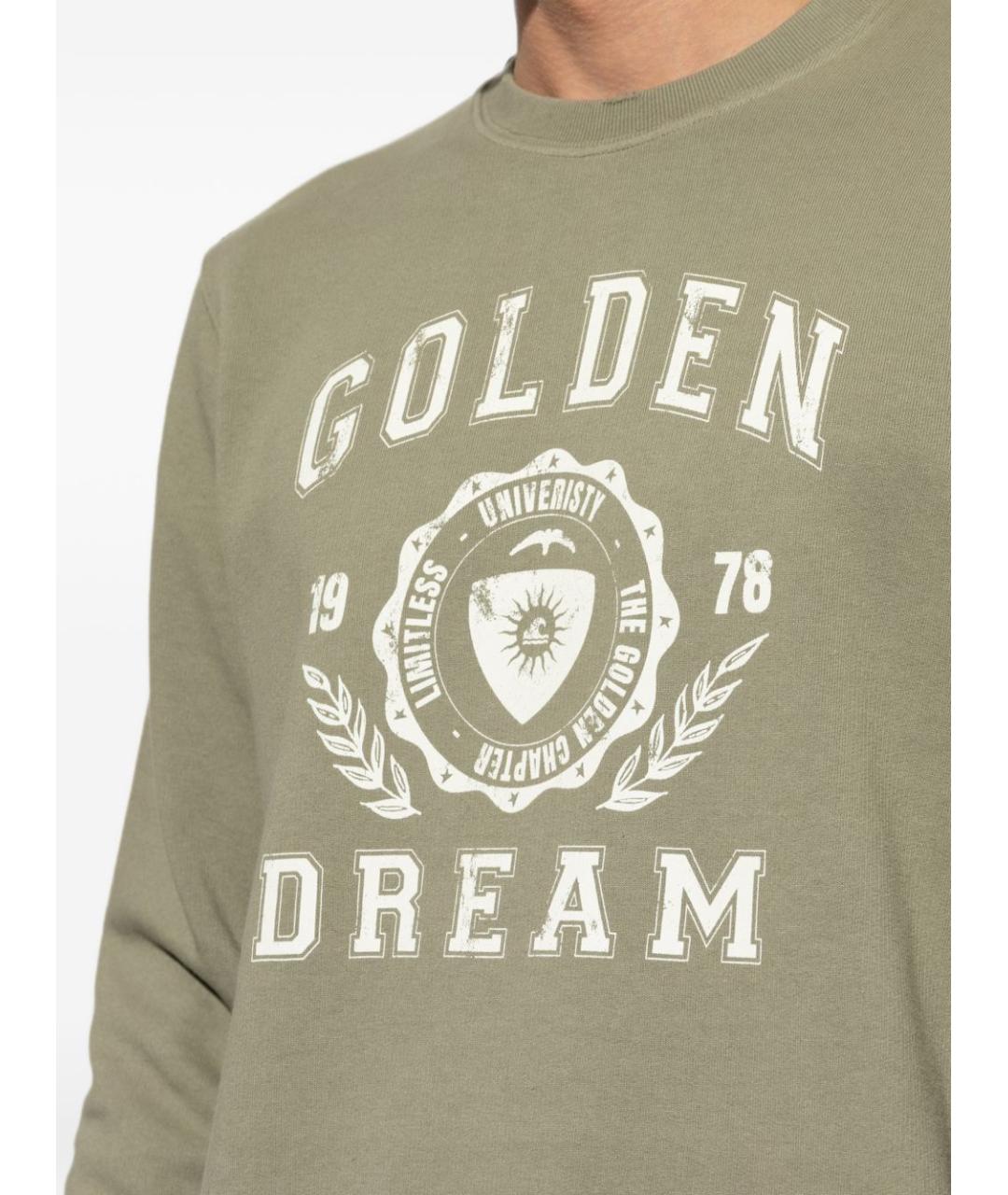 GOLDEN GOOSE Зеленый хлопковый джемпер / свитер, фото 4
