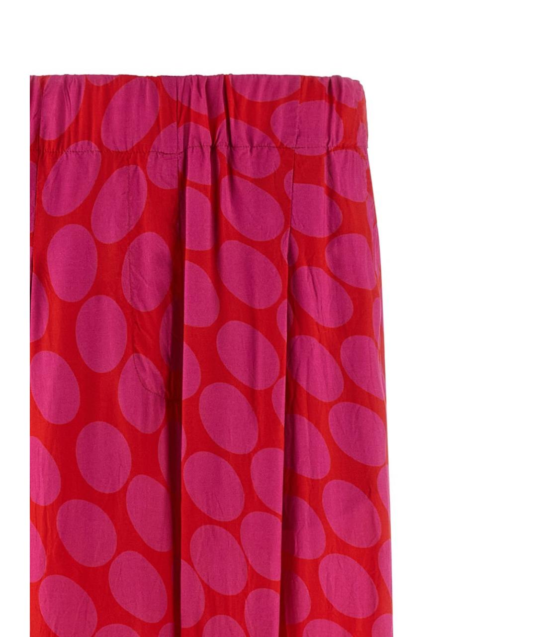 DRIES VAN NOTEN Розовые вискозные прямые брюки, фото 4