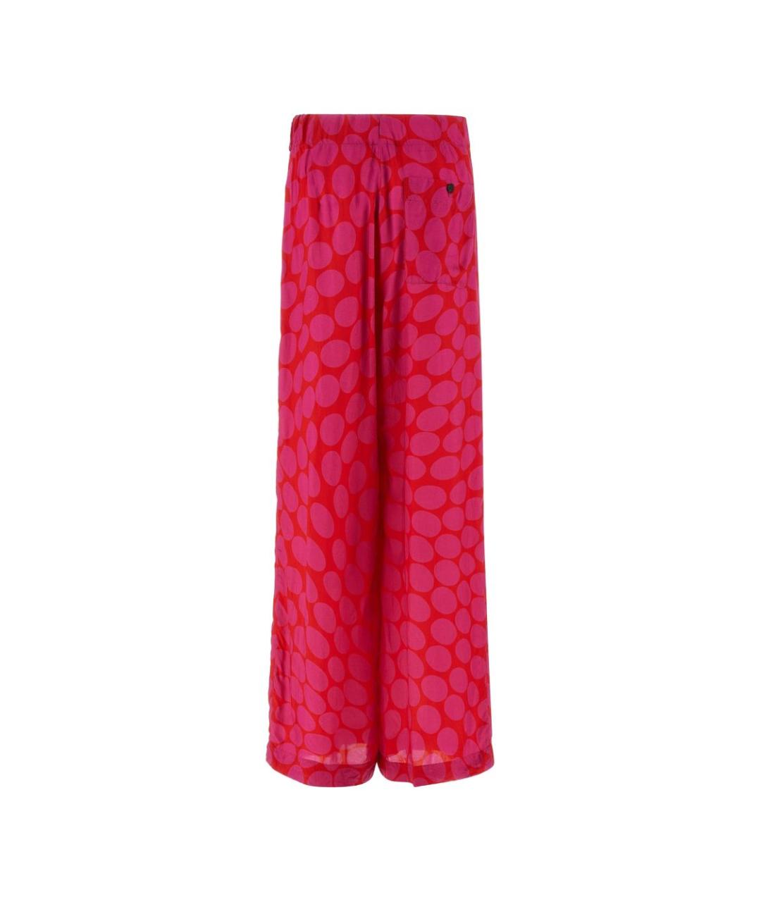 DRIES VAN NOTEN Розовые вискозные прямые брюки, фото 2
