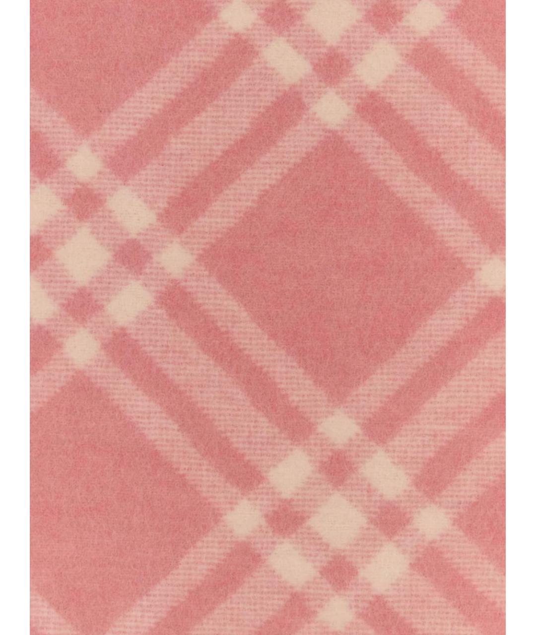 BURBERRY Розовый шерстяной шарф, фото 2