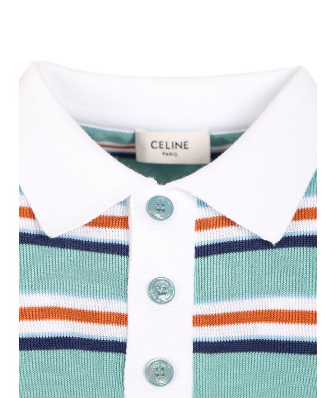 CELINE Голубая хлопковая футболка, фото 4