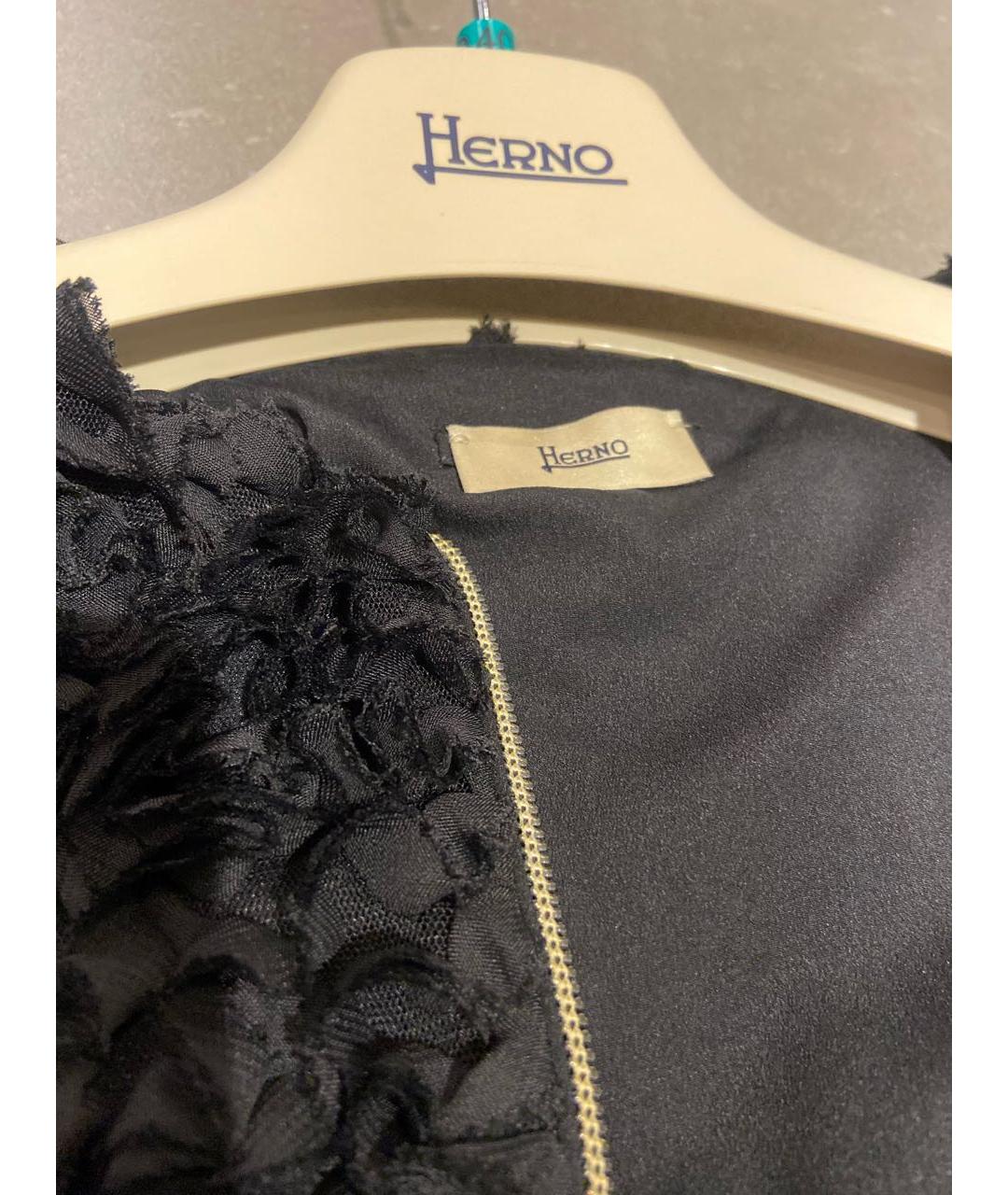 HERNO Черная полиэстеровая куртка, фото 3
