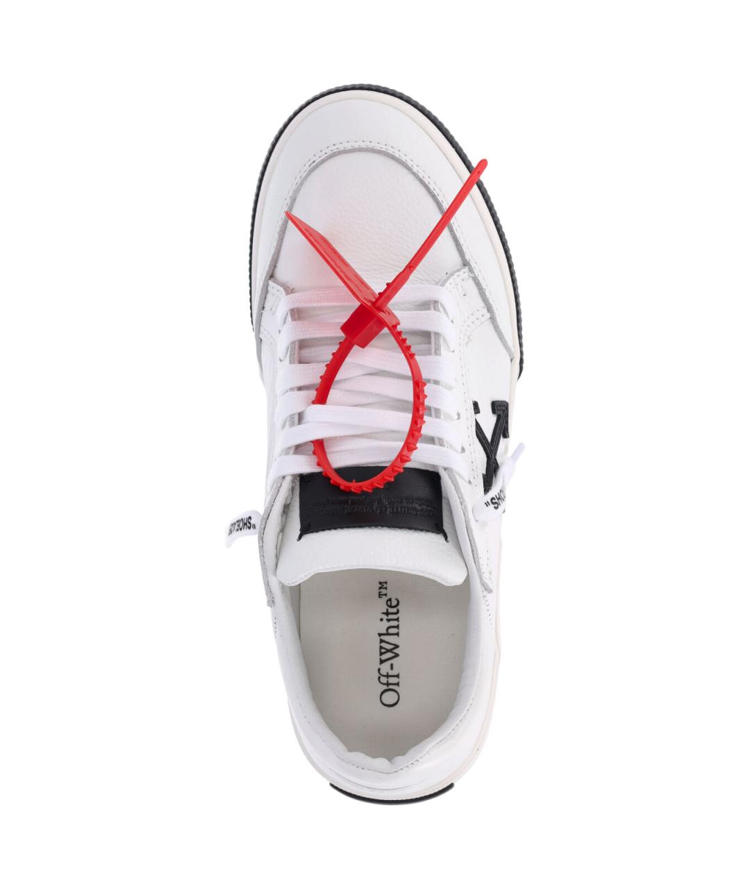 OFF-WHITE Белые кожаные низкие кроссовки / кеды, фото 5