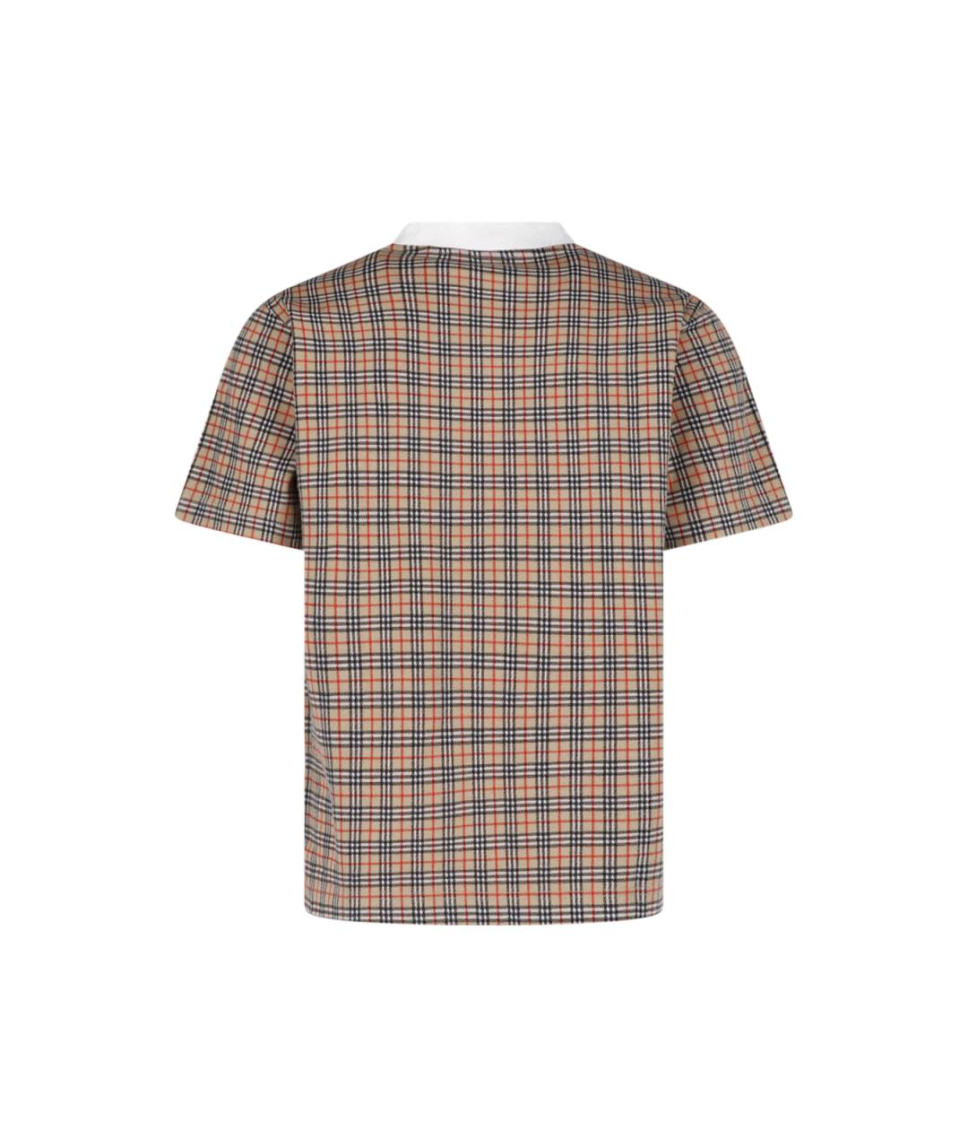 BURBERRY Белая хлопковая футболка, фото 2