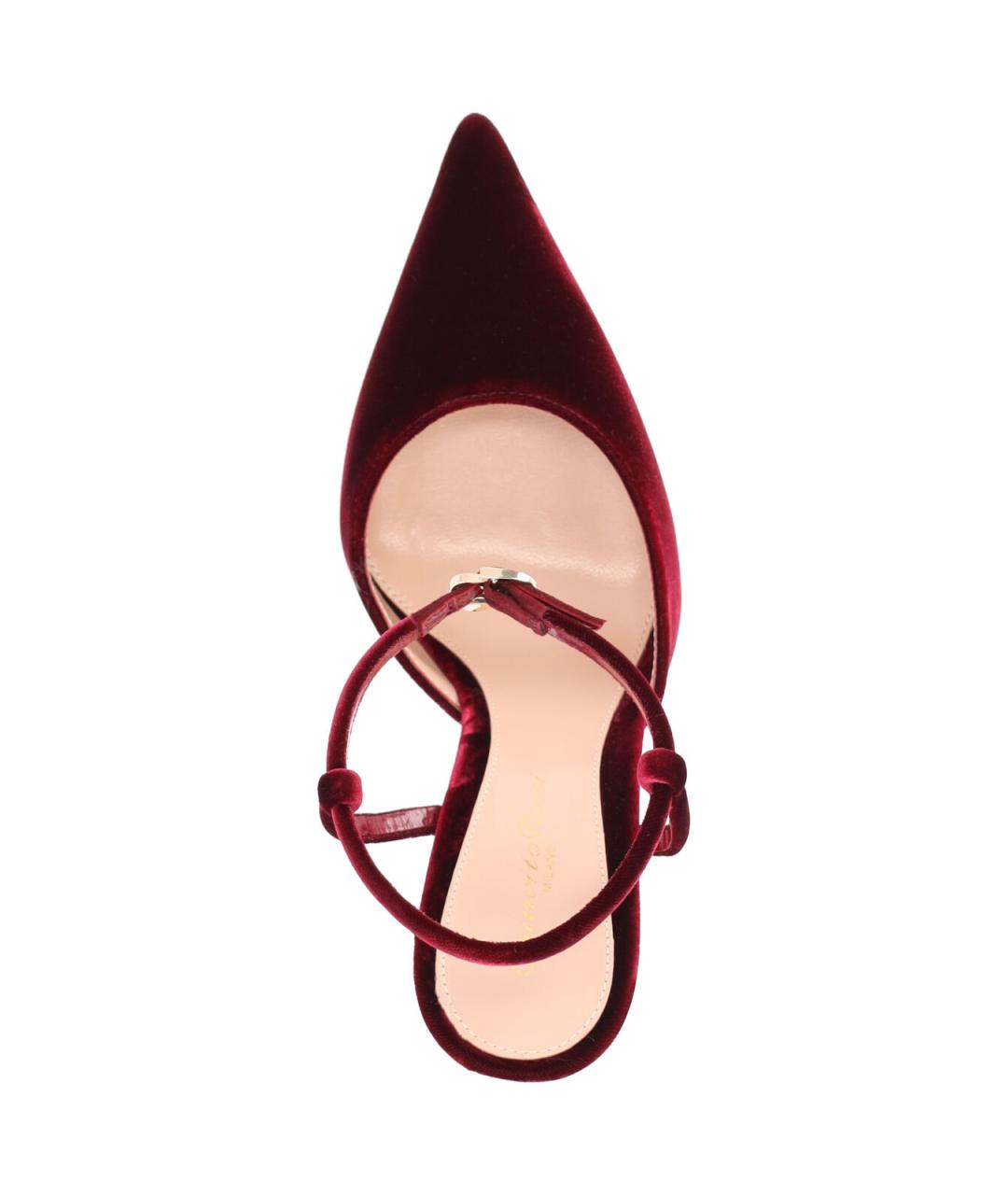 GIANVITO ROSSI Красные кожаные туфли, фото 5