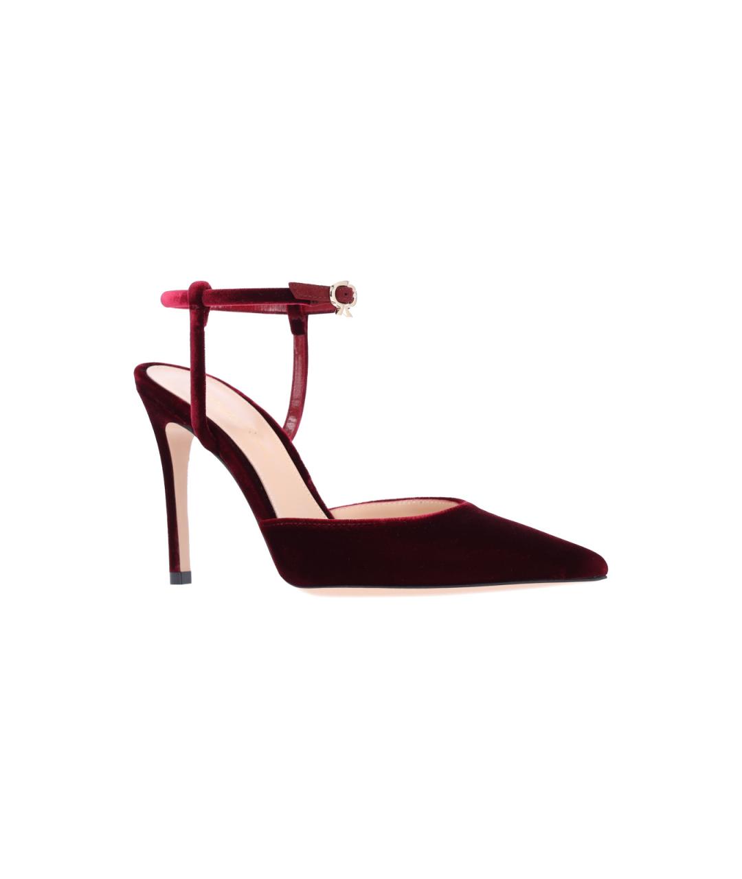 GIANVITO ROSSI Красные кожаные туфли, фото 2