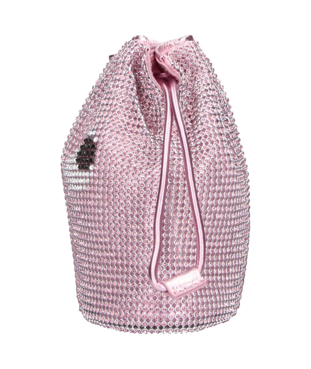 ANYA HINDMARCH Розовая тканевая сумка с короткими ручками, фото 5