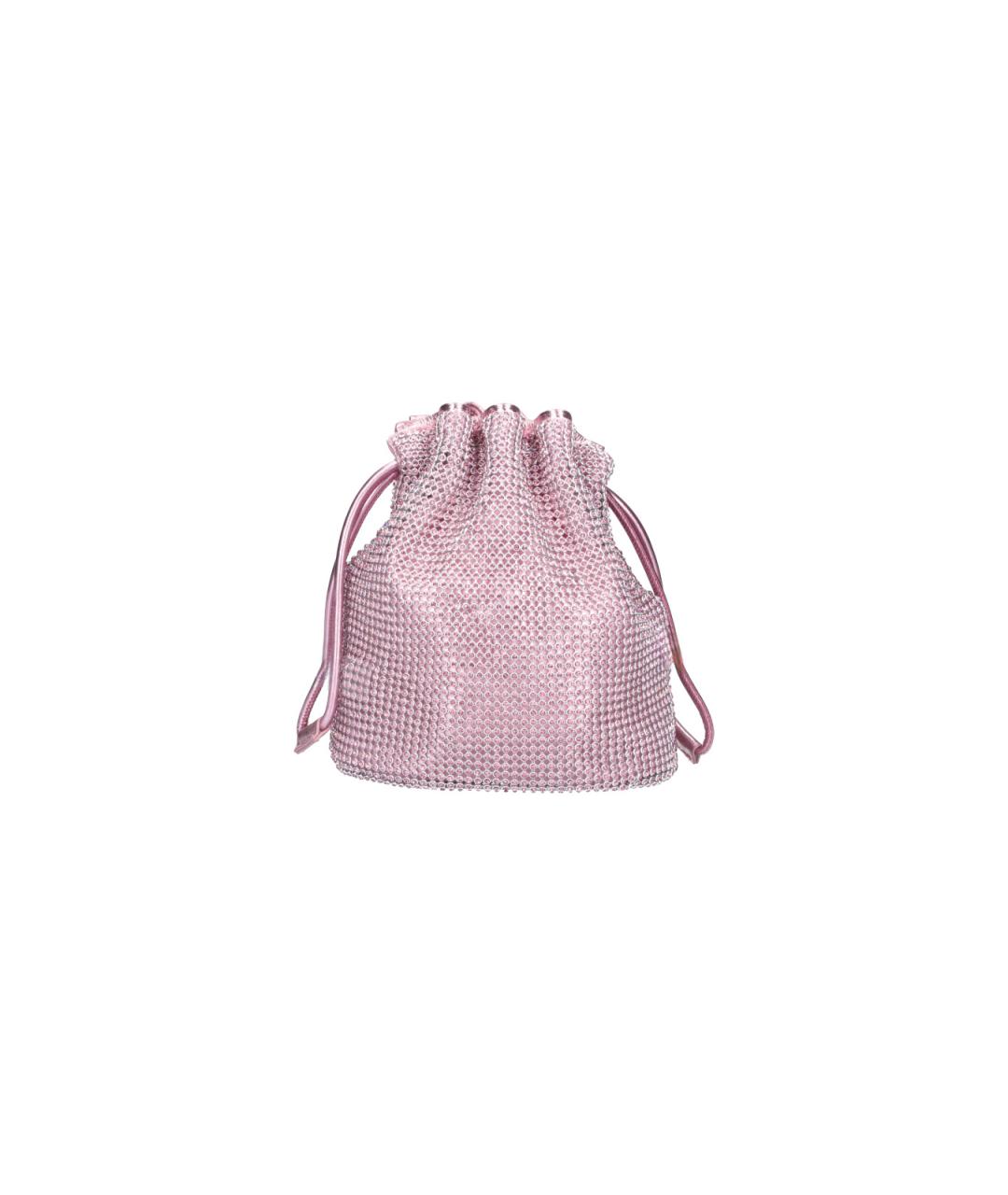 ANYA HINDMARCH Розовая тканевая сумка с короткими ручками, фото 3