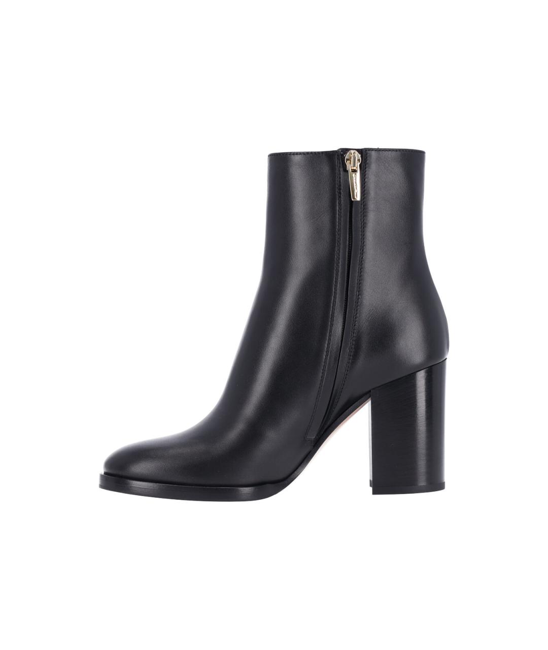 GIANVITO ROSSI Черные кожаные ботильоны, фото 3