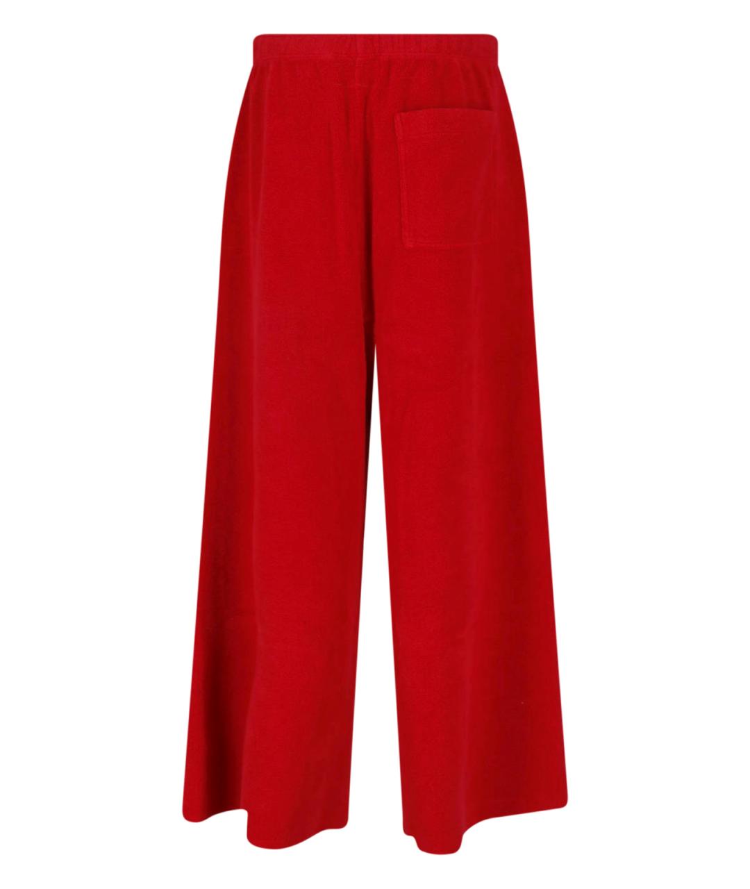 MM6 MAISON MARGIELA Красные хлопковые повседневные брюки, фото 2