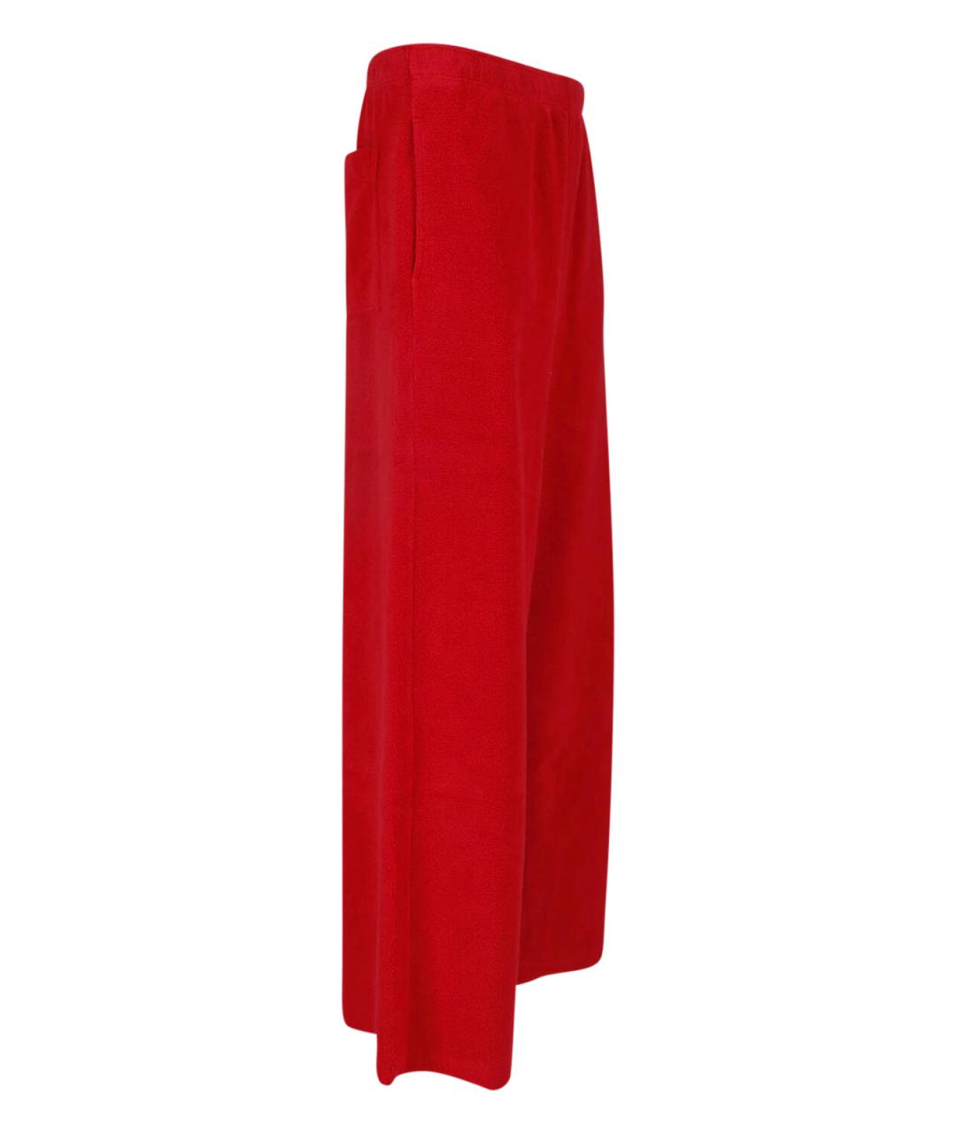 MM6 MAISON MARGIELA Красные хлопковые повседневные брюки, фото 3