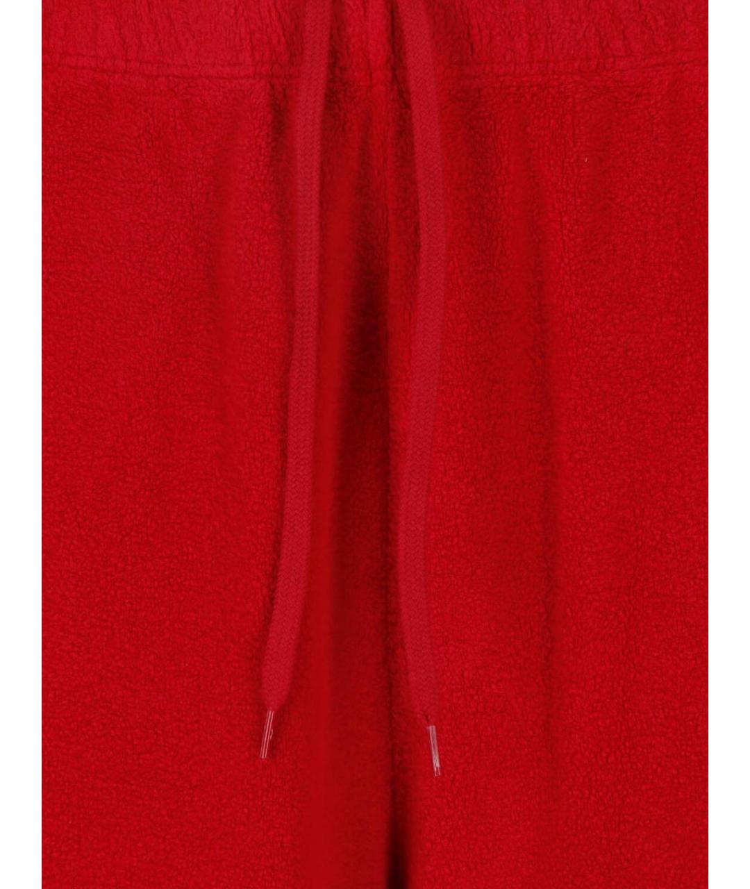 MM6 MAISON MARGIELA Красные хлопковые повседневные брюки, фото 5