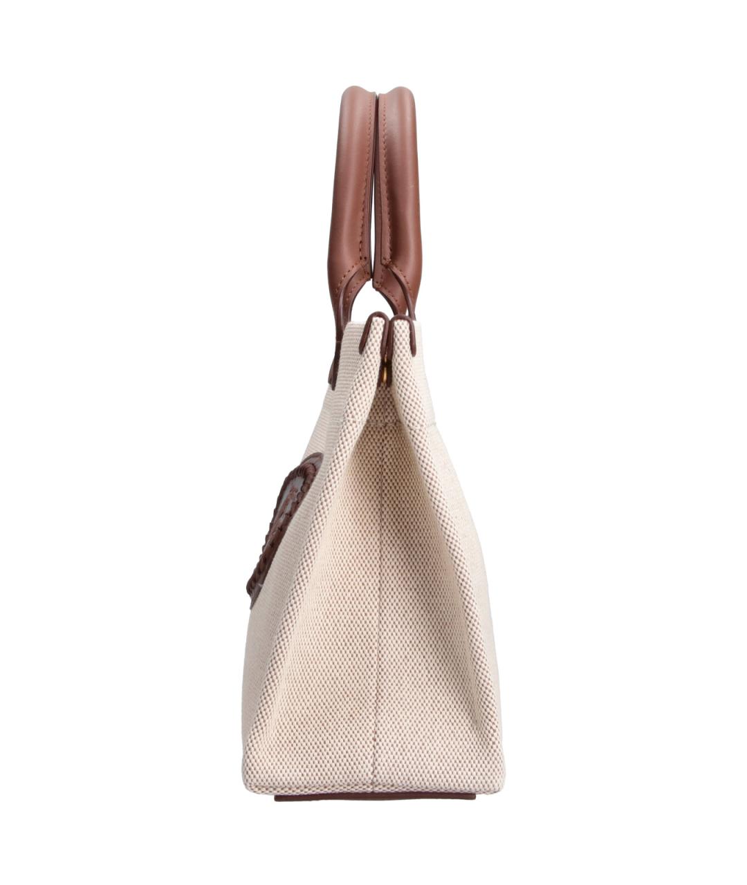 BURBERRY Бежевая хлопковая сумка тоут, фото 5