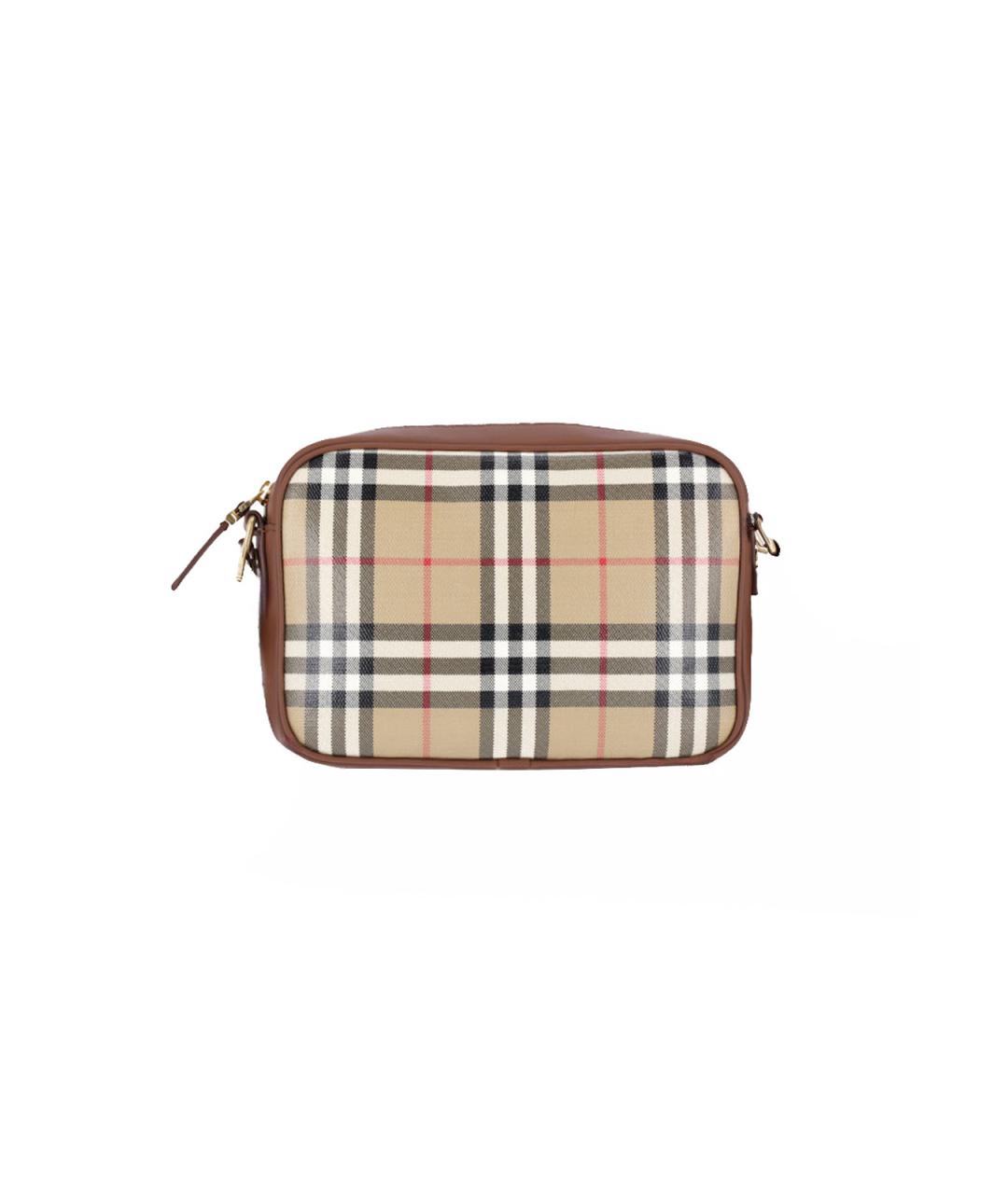 BURBERRY Бежевая хлопковая сумка на плечо, фото 3