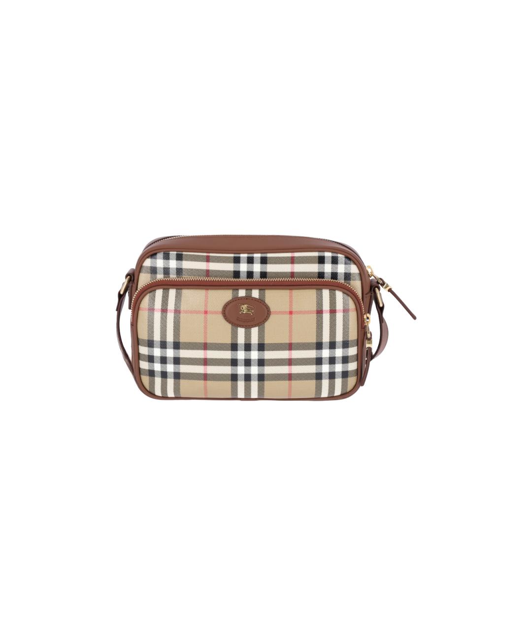 BURBERRY Бежевая хлопковая сумка на плечо, фото 6