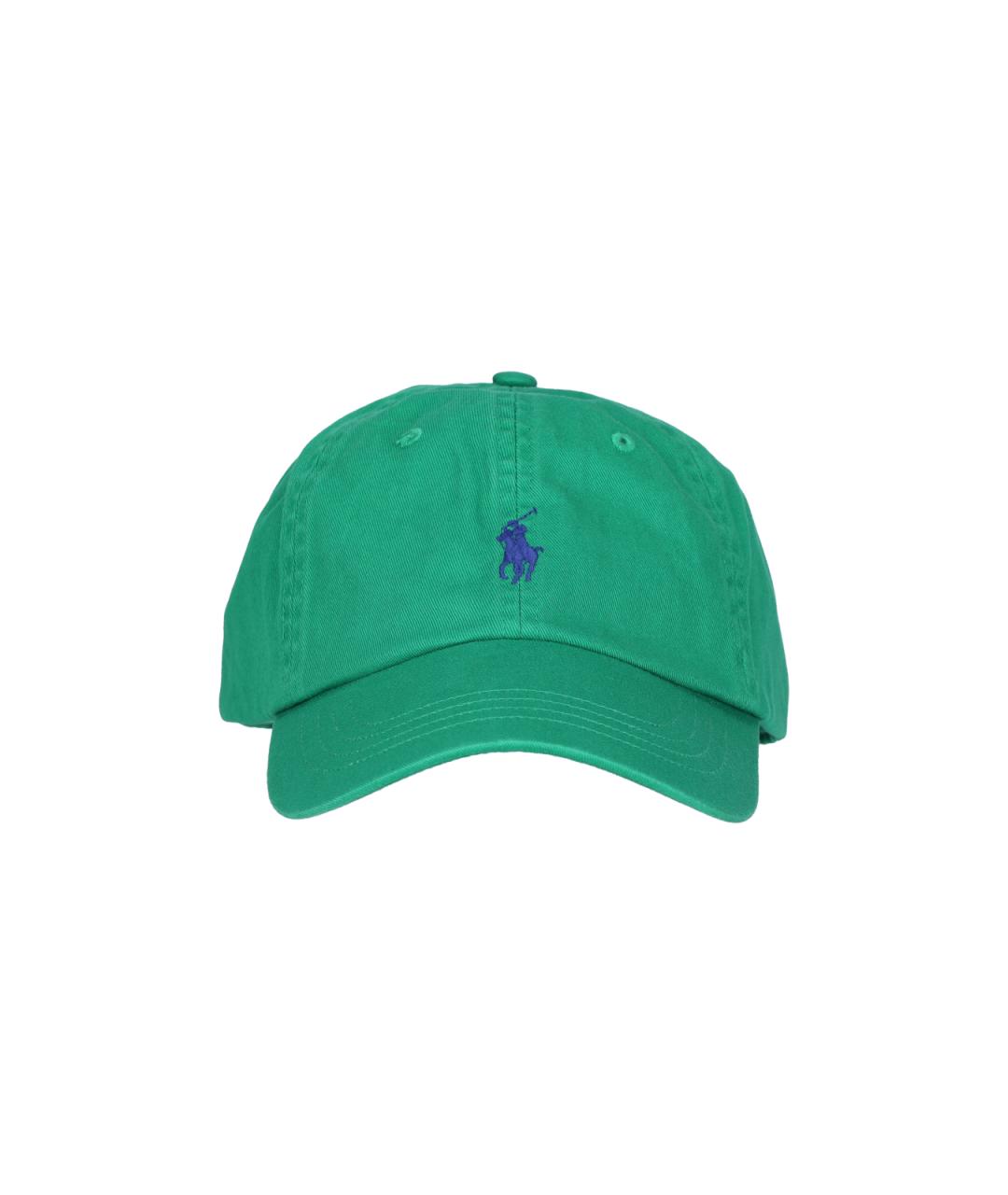 POLO RALPH LAUREN Зеленая хлопковая кепка/бейсболка, фото 1