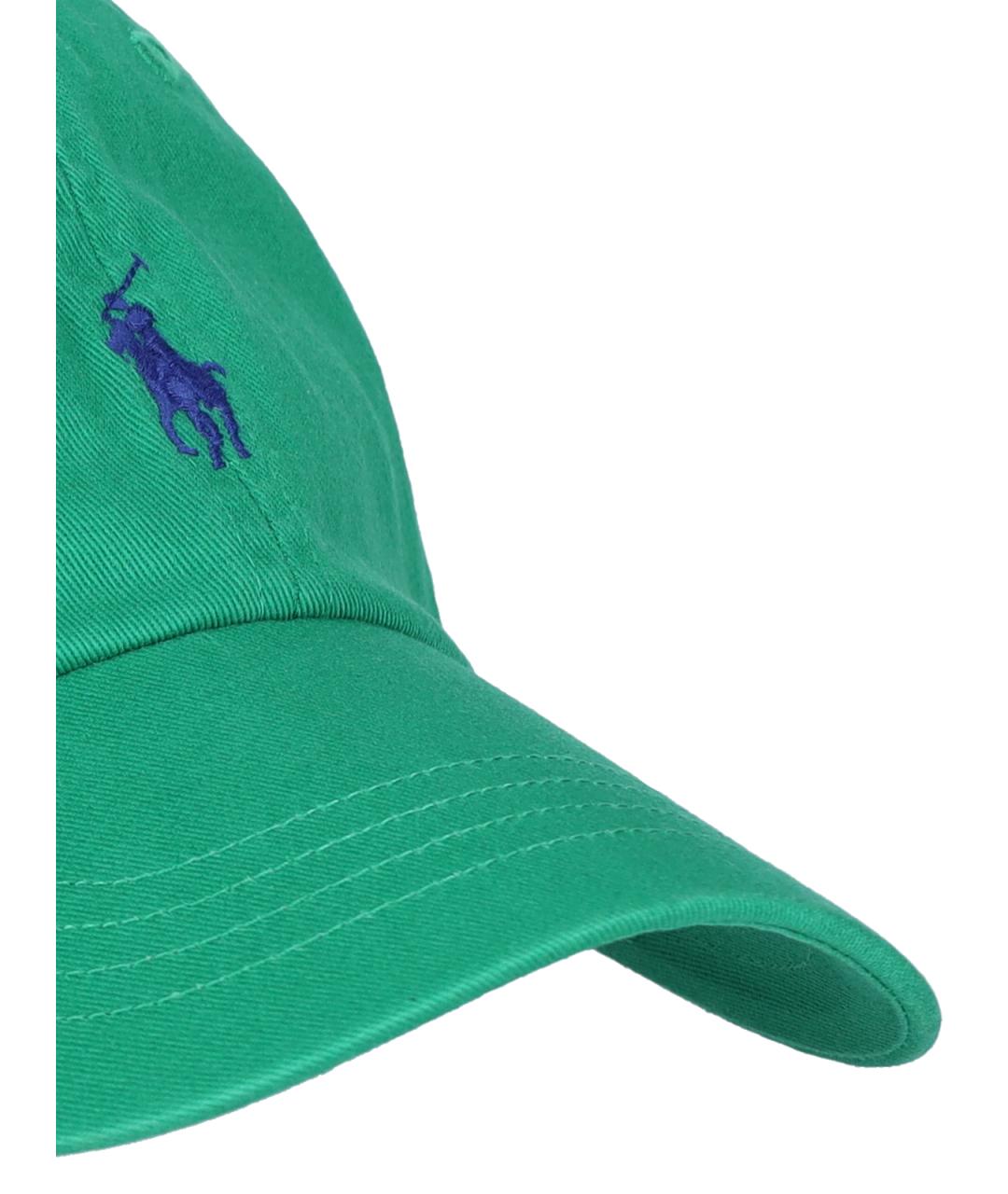 POLO RALPH LAUREN Зеленая хлопковая кепка/бейсболка, фото 3