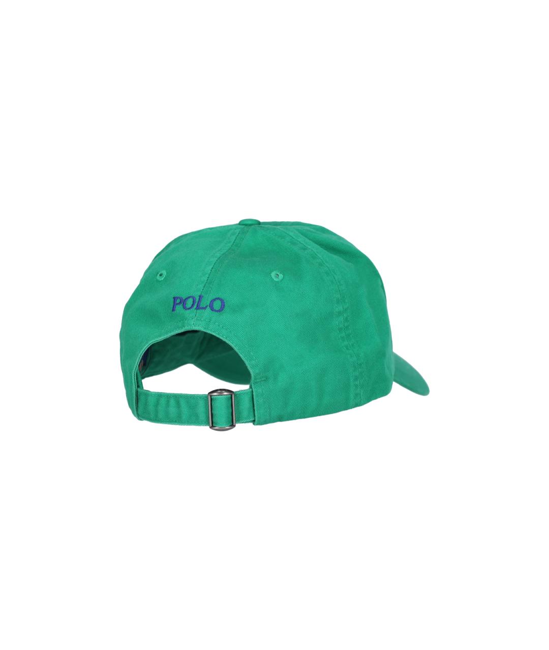 POLO RALPH LAUREN Зеленая хлопковая кепка/бейсболка, фото 2