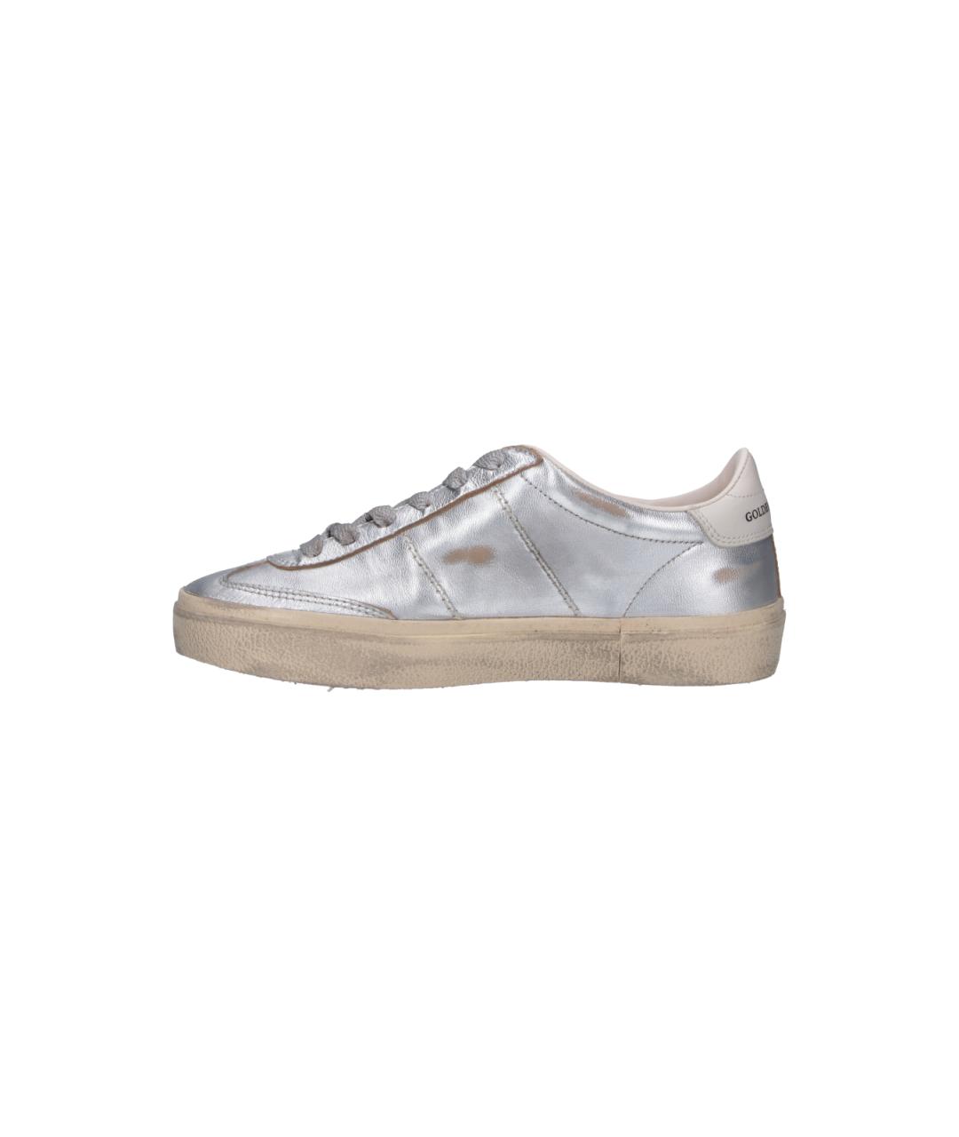 GOLDEN GOOSE Серебряные синтетические кеды, фото 3