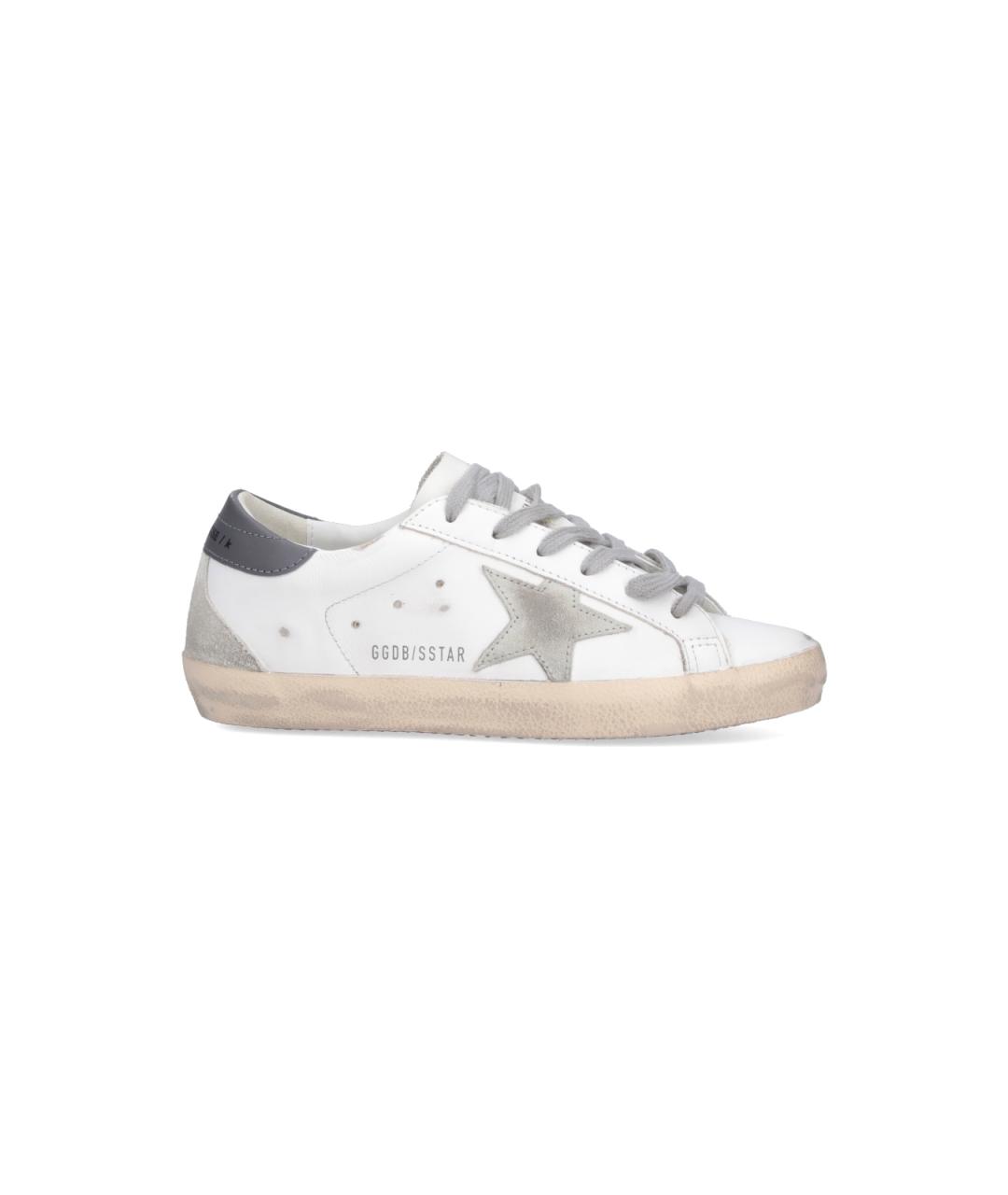 GOLDEN GOOSE Белые кожаные кеды, фото 1