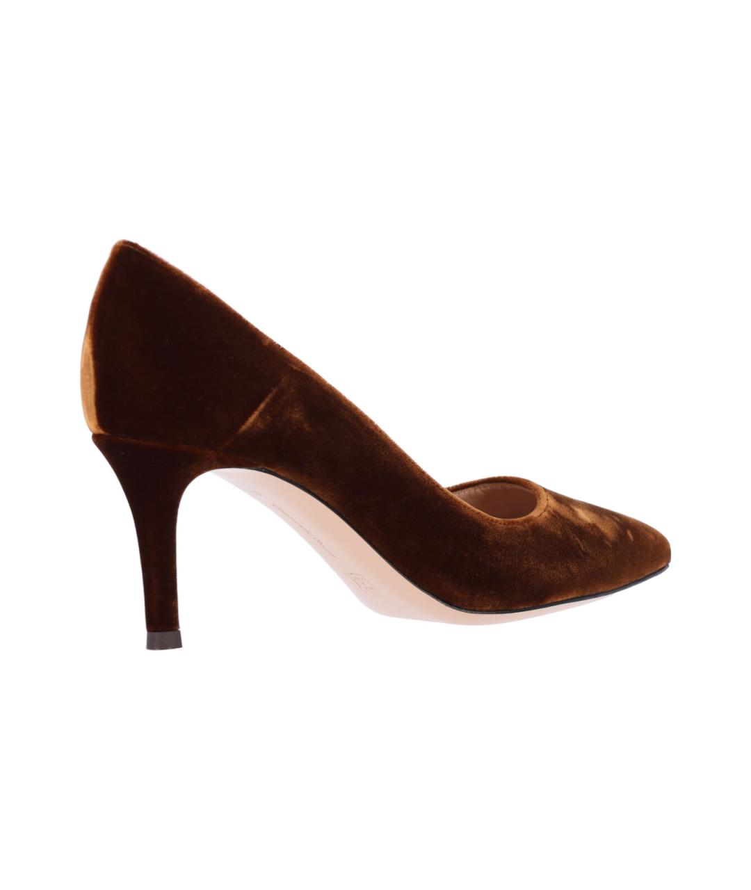 GIANVITO ROSSI Коричневые кожаные туфли, фото 4