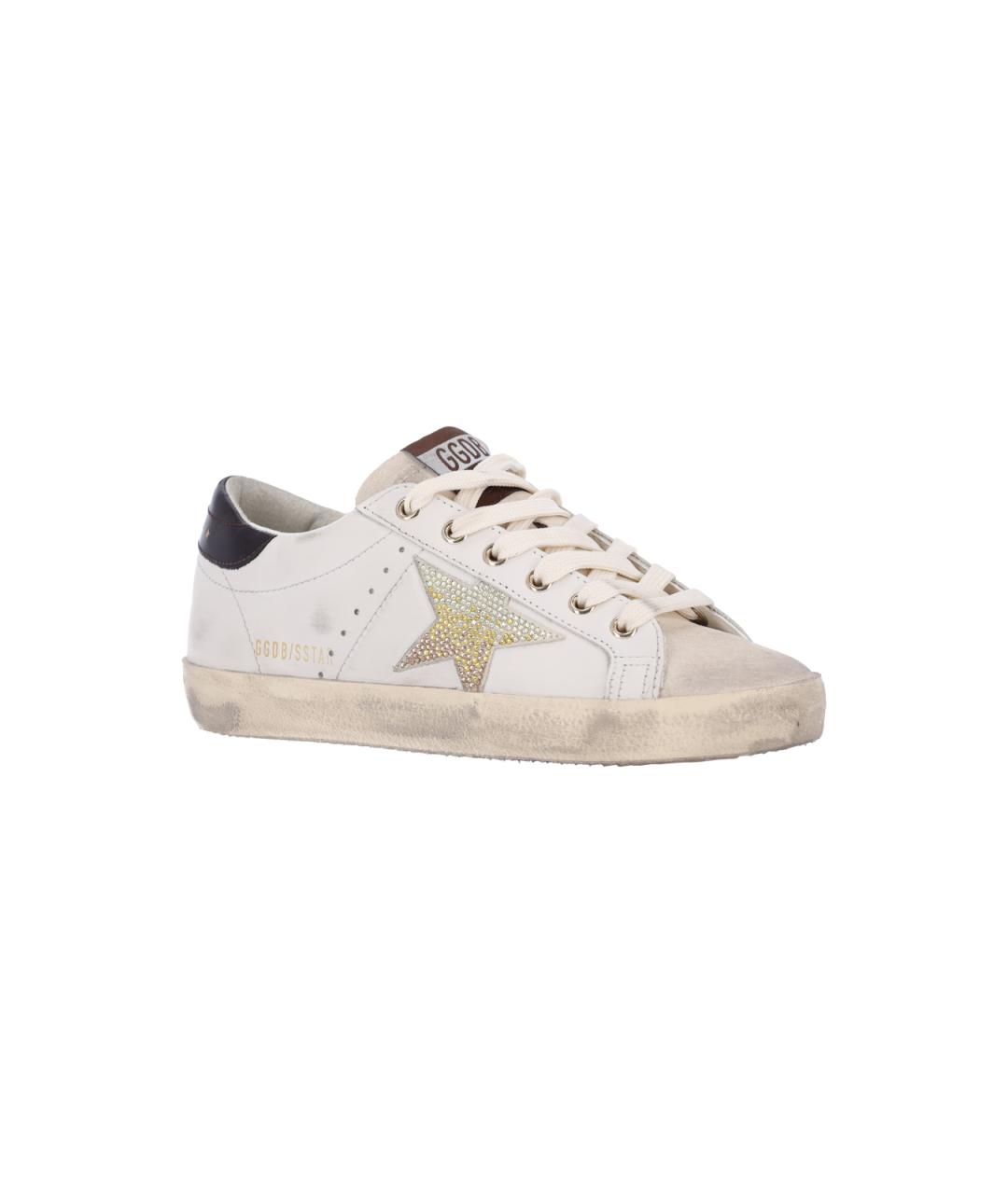 GOLDEN GOOSE Белые кожаные кеды, фото 2