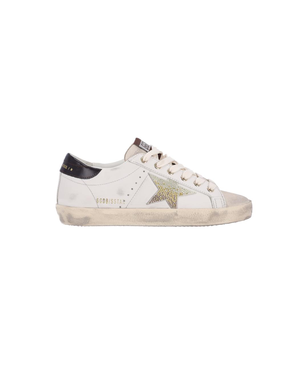 GOLDEN GOOSE Белые кожаные кеды, фото 1