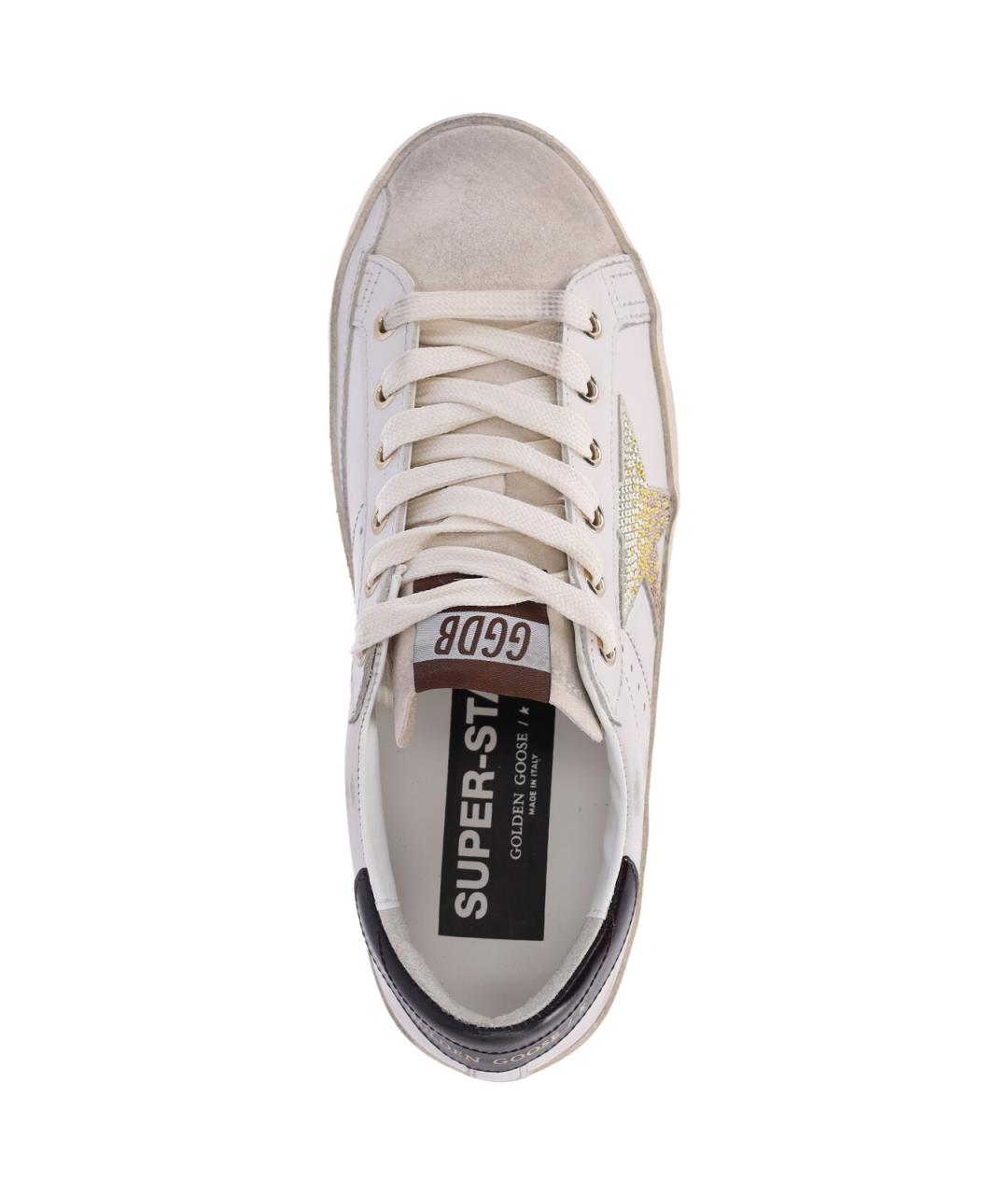 GOLDEN GOOSE Белые кожаные кеды, фото 5