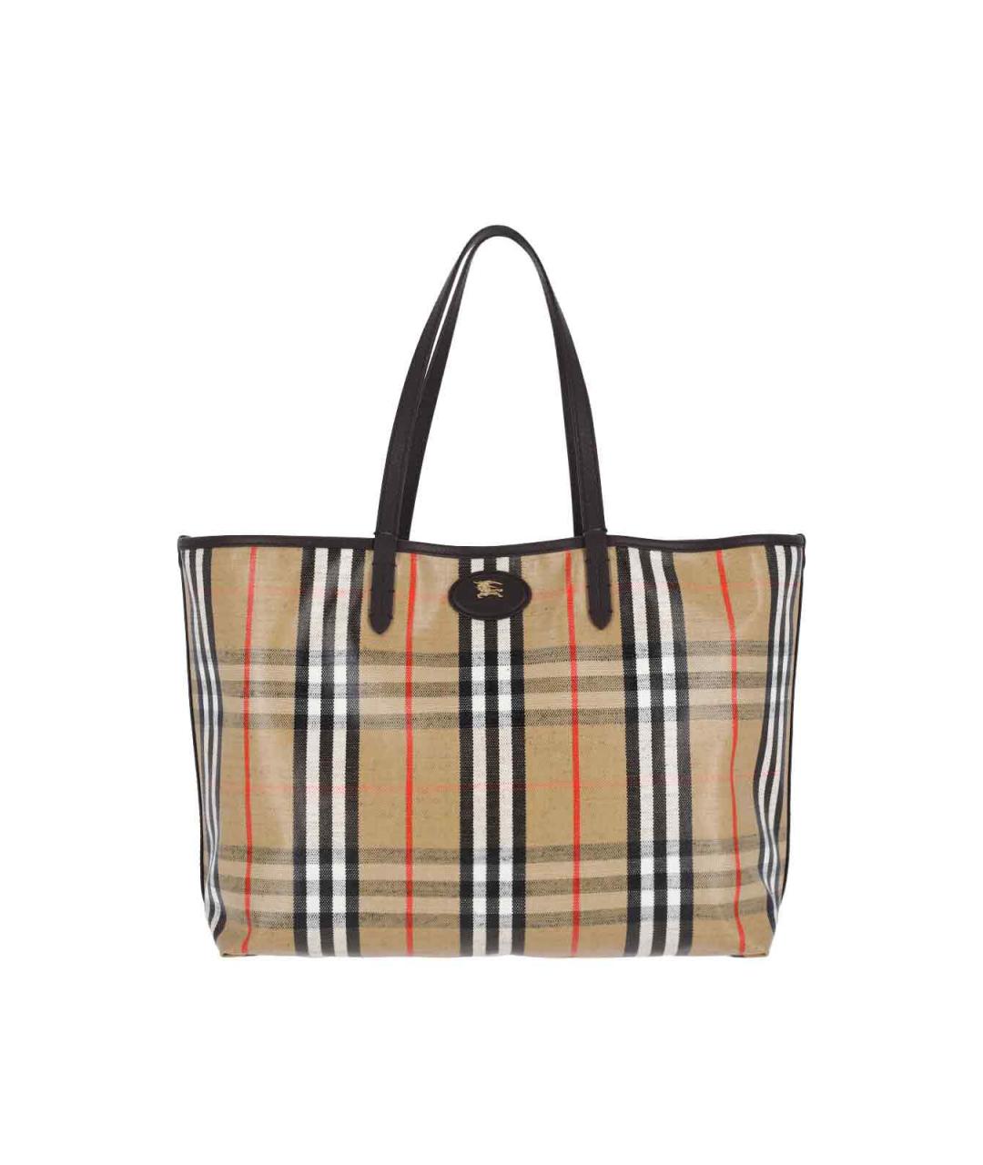 BURBERRY Бежевая хлопковая сумка с короткими ручками, фото 1