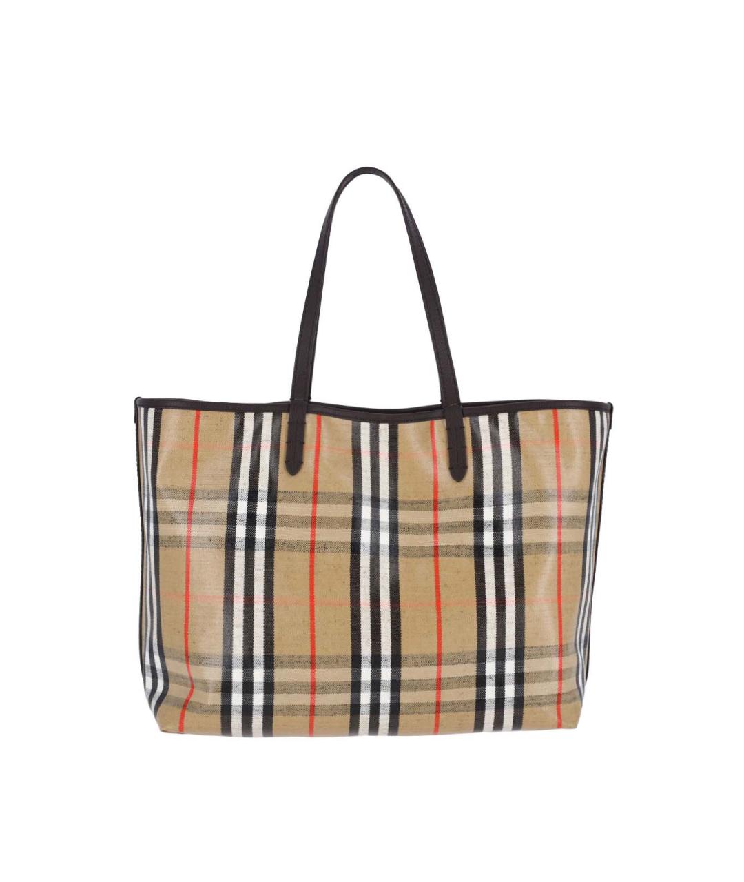 BURBERRY Бежевая хлопковая сумка с короткими ручками, фото 3
