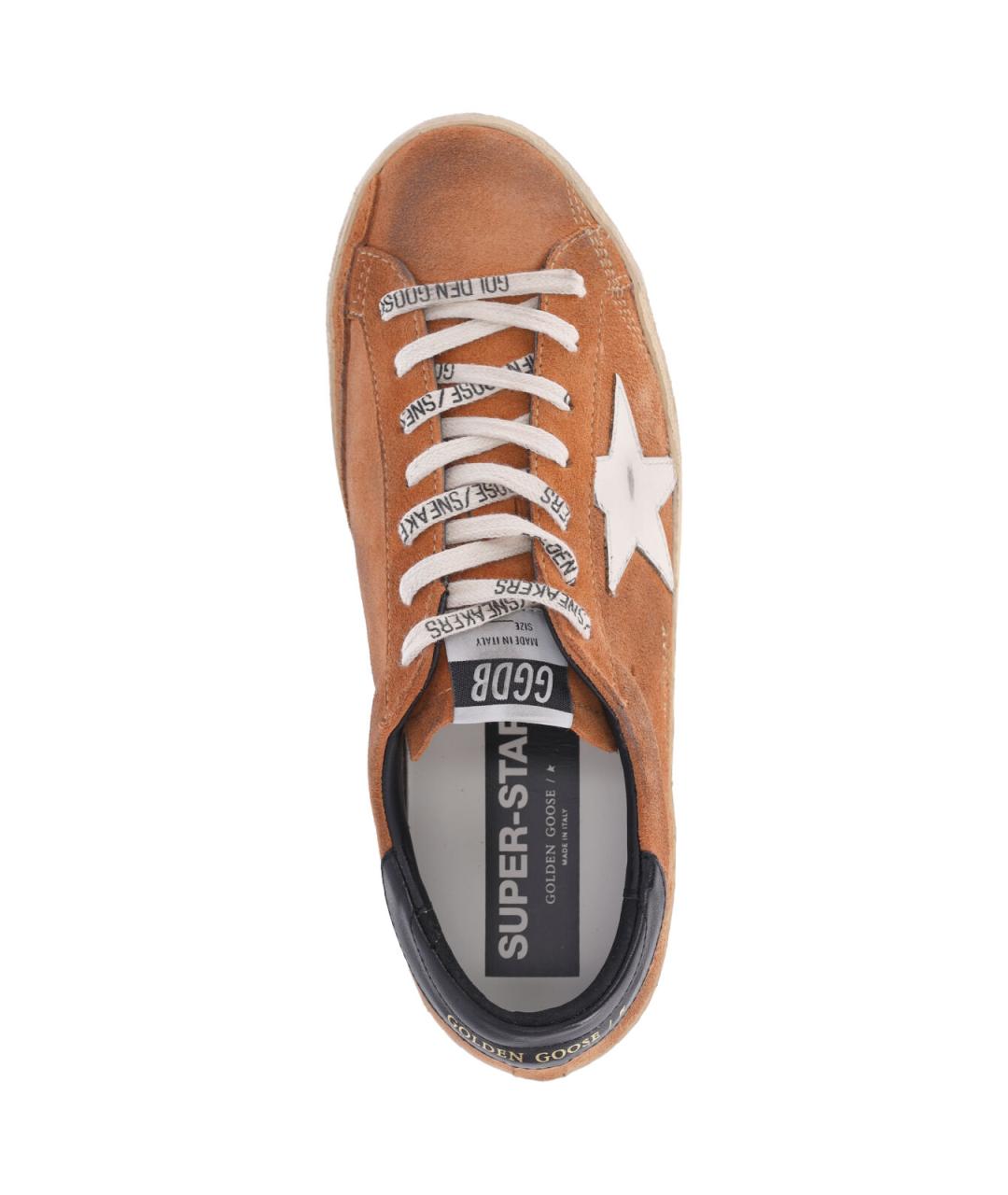 GOLDEN GOOSE Коричневые замшевые низкие кроссовки / кеды, фото 5
