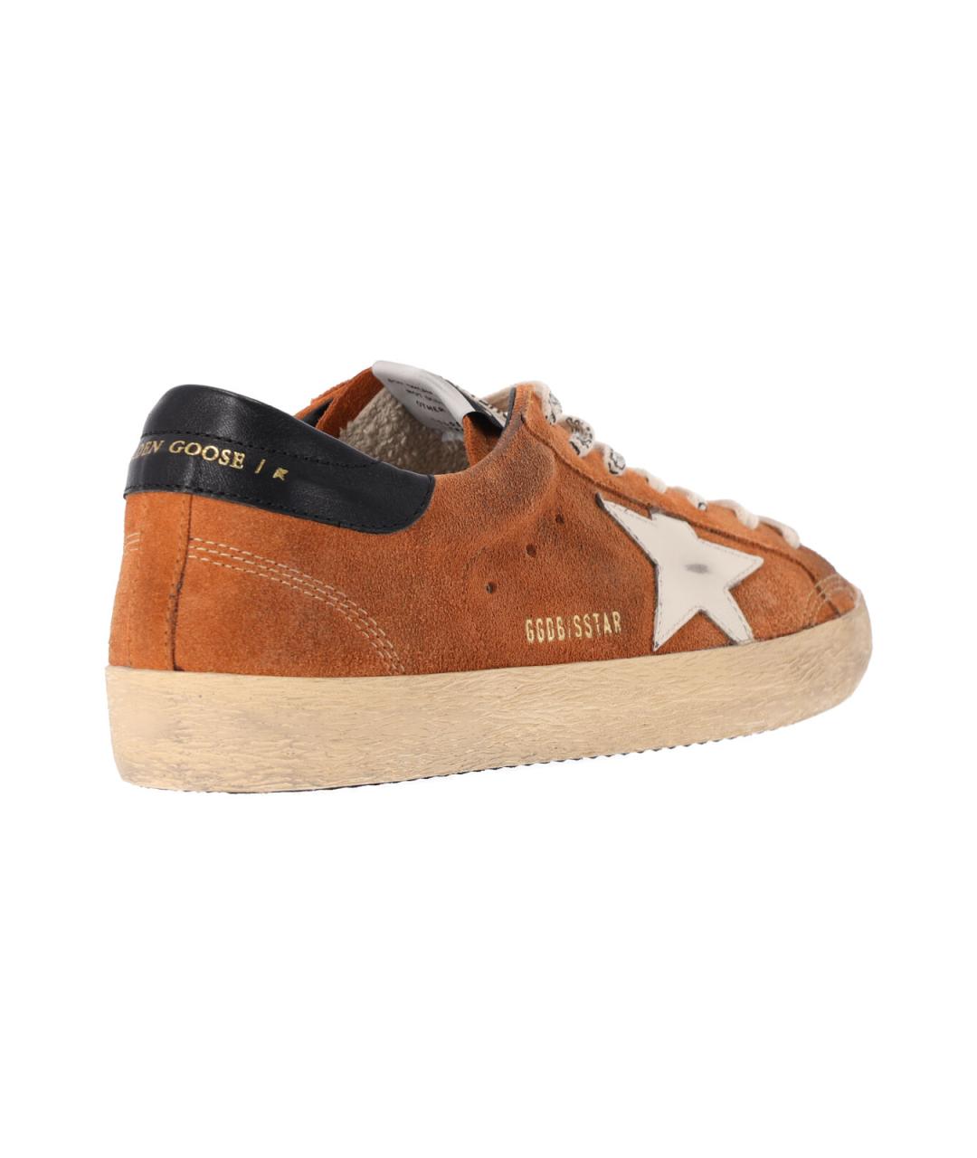 GOLDEN GOOSE Коричневые замшевые низкие кроссовки / кеды, фото 4