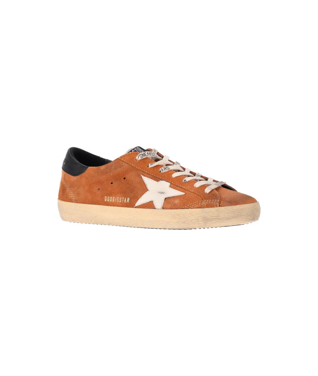GOLDEN GOOSE Коричневые замшевые низкие кроссовки / кеды, фото 2