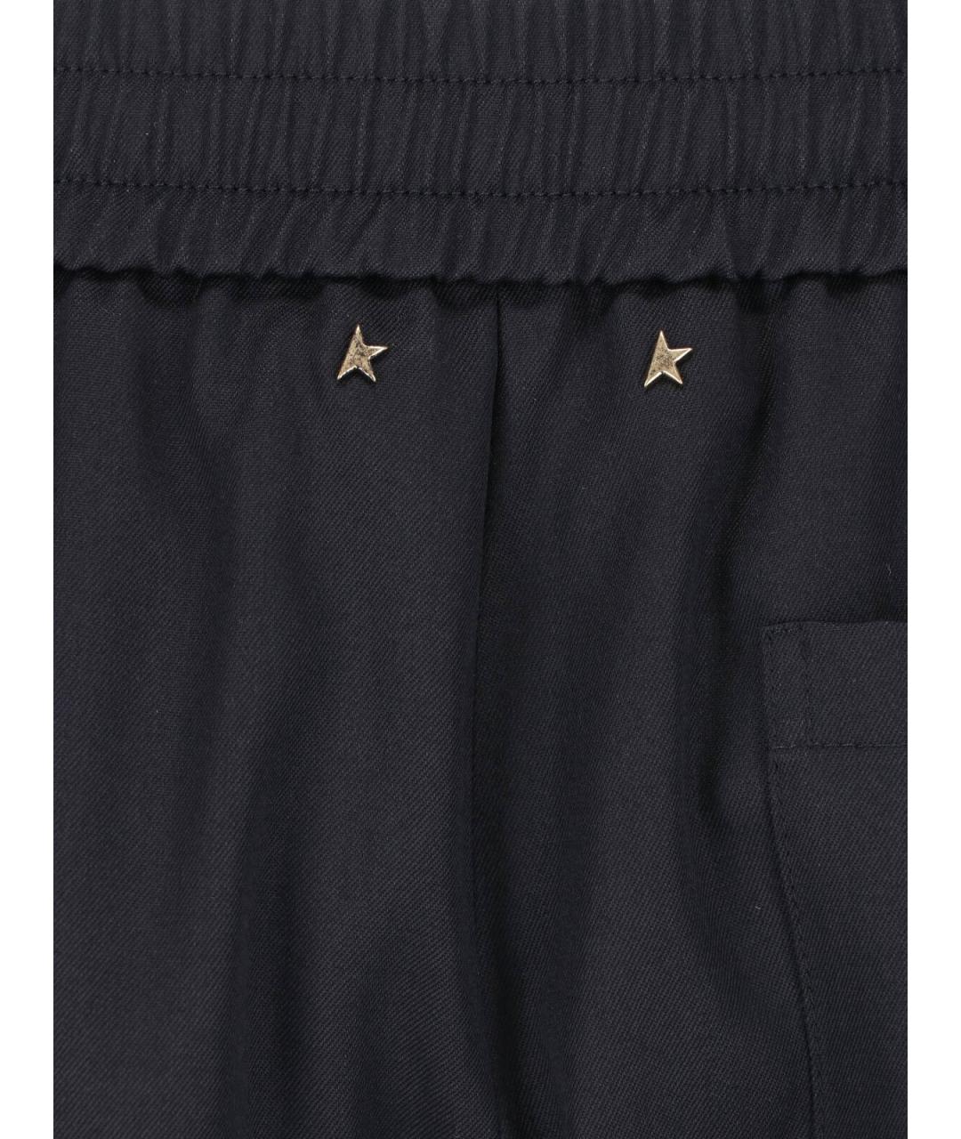 GOLDEN GOOSE Черные шерстяные повседневные брюки, фото 5