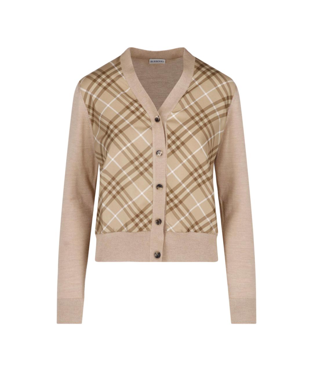 BURBERRY Бежевый шерстяной джемпер / свитер, фото 1