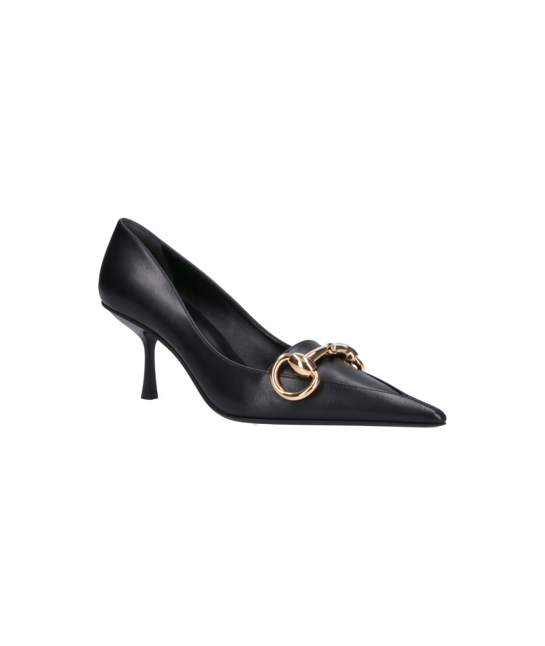 GUCCI Черные кожаные туфли, фото 2