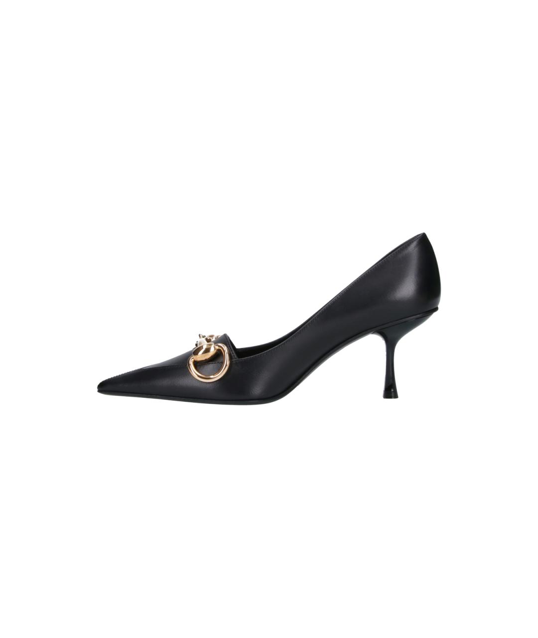 GUCCI Черные кожаные туфли, фото 3