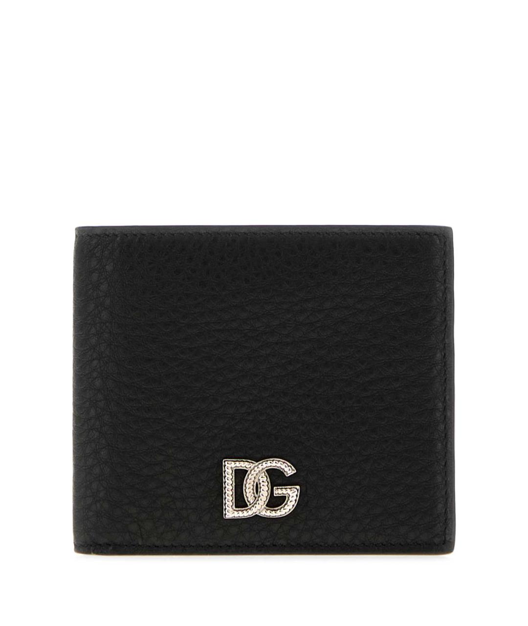 DOLCE&GABBANA Черный кожаный кошелек, фото 1