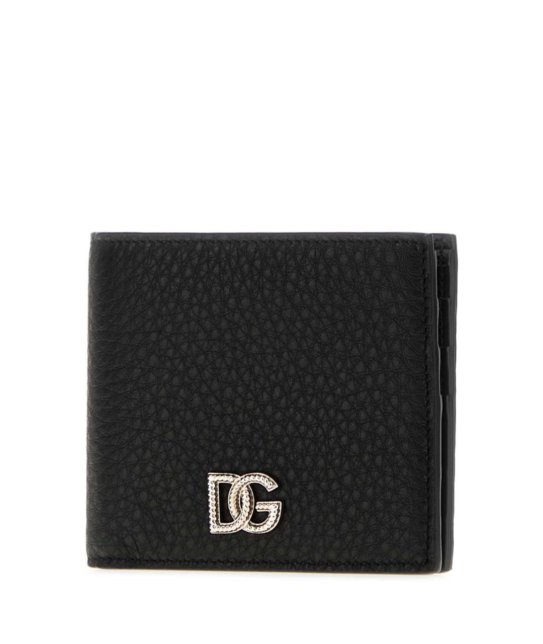 DOLCE&GABBANA Черный кожаный кошелек, фото 2