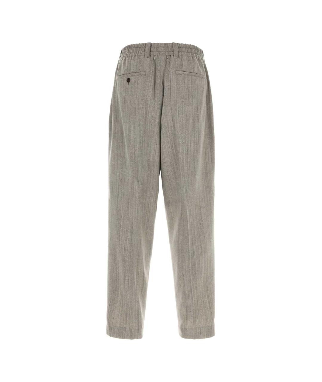 GOLDEN GOOSE Бежевые шерстяные повседневные брюки, фото 2