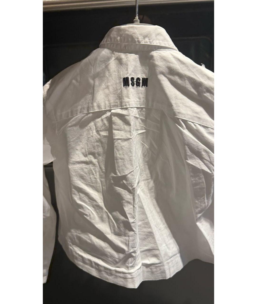 MSGM Белая хлопковая рубашка/блузка, фото 2