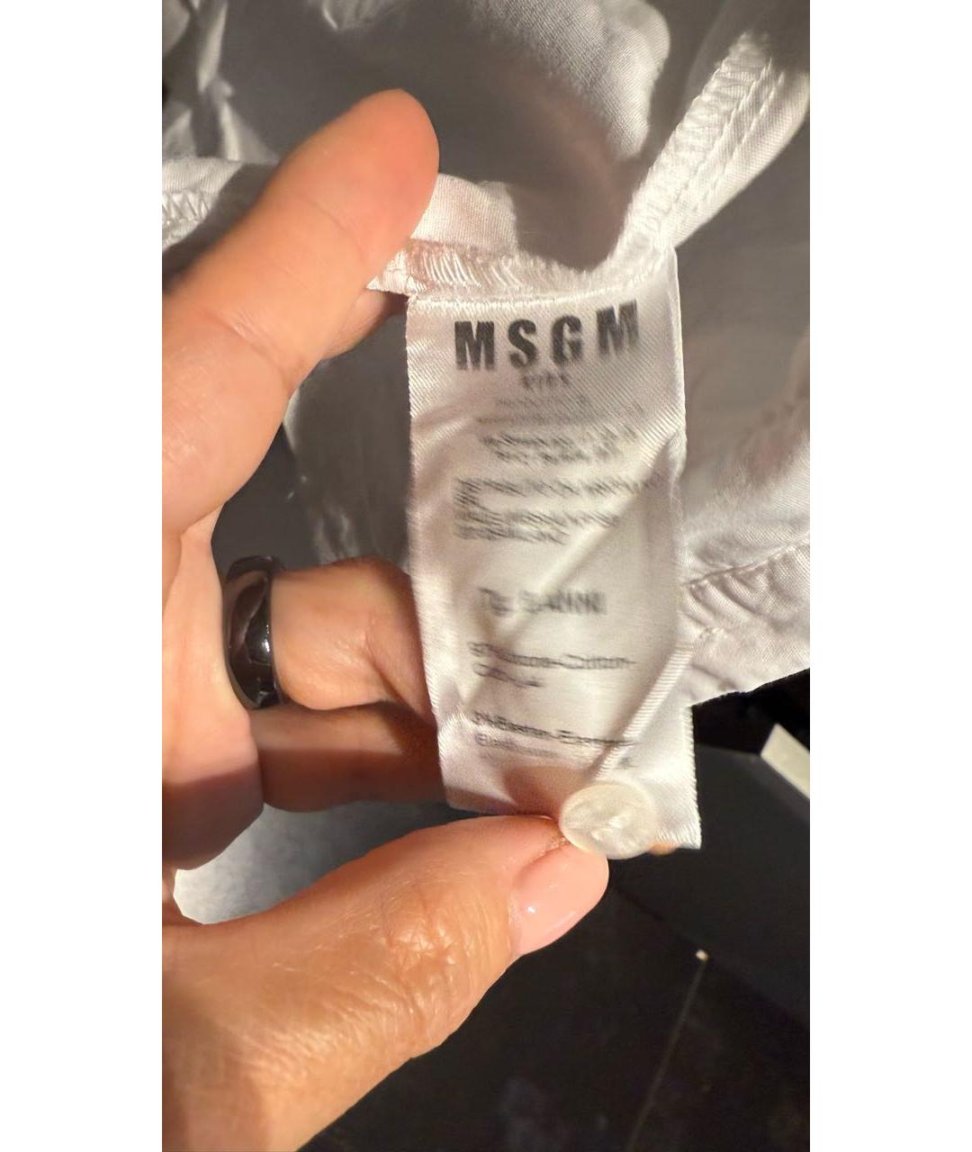MSGM Белая хлопковая рубашка/блузка, фото 3