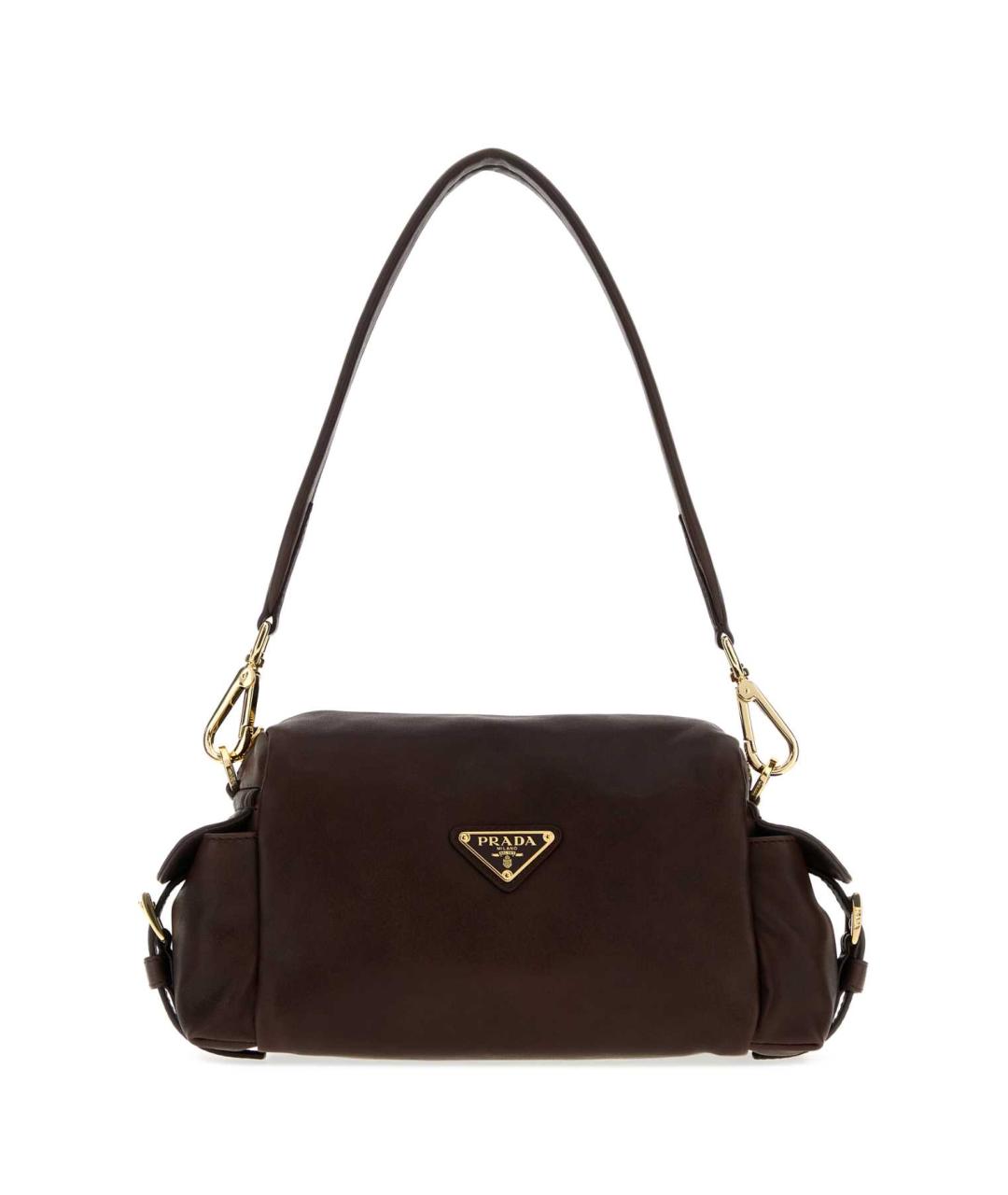PRADA Коричневая кожаная сумка через плечо, фото 3