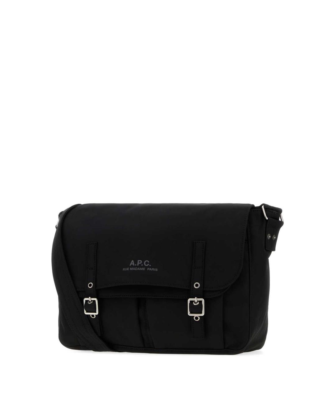 A.P.C. Черная синтетическая сумка на плечо, фото 2