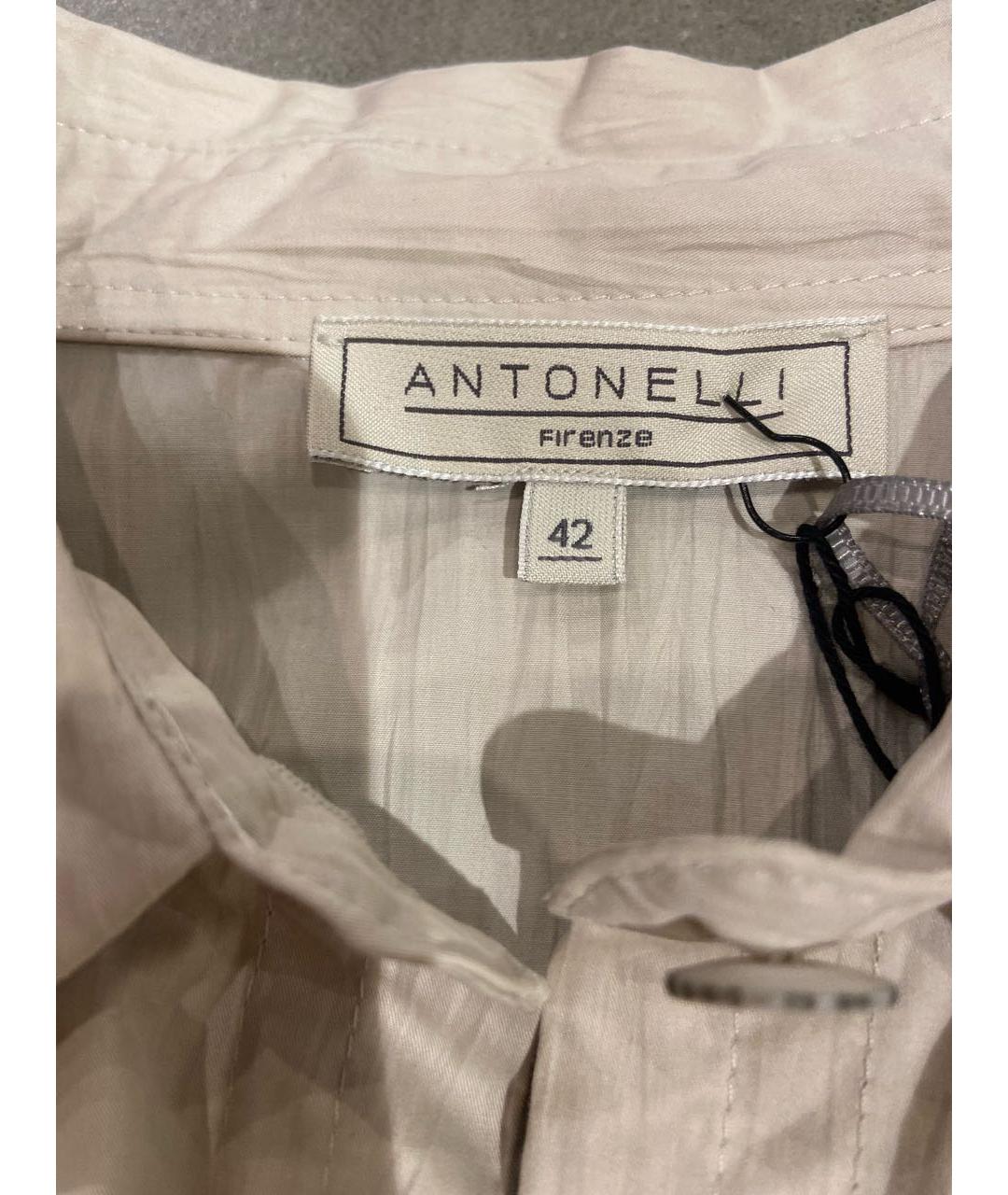 ANTONELLI FIRENZE Бежевое хлопковое повседневное платье, фото 3
