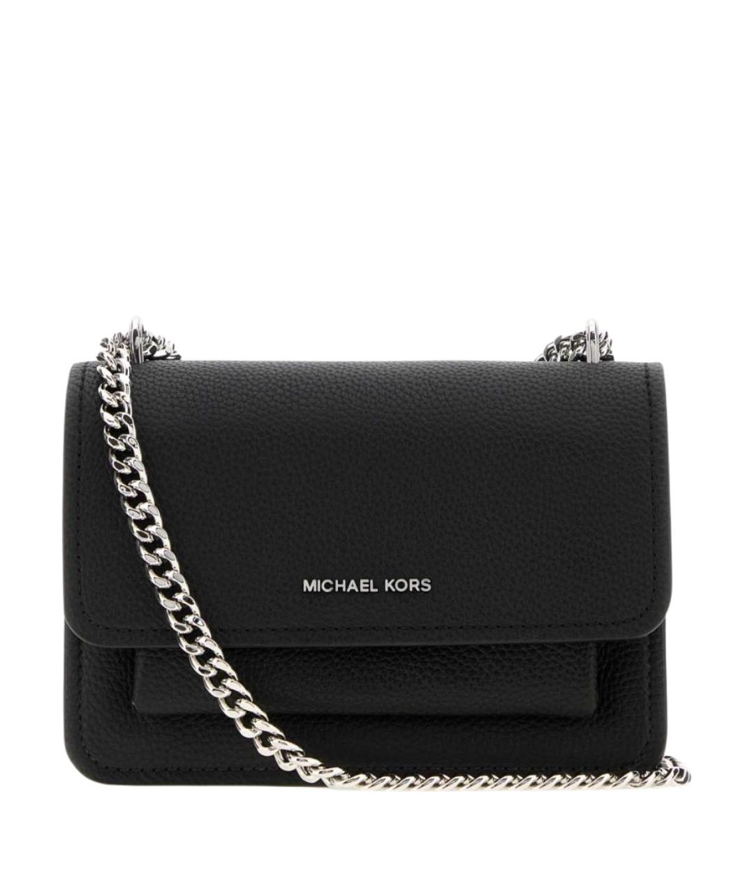 MICHAEL KORS Черная кожаная сумка через плечо, фото 1