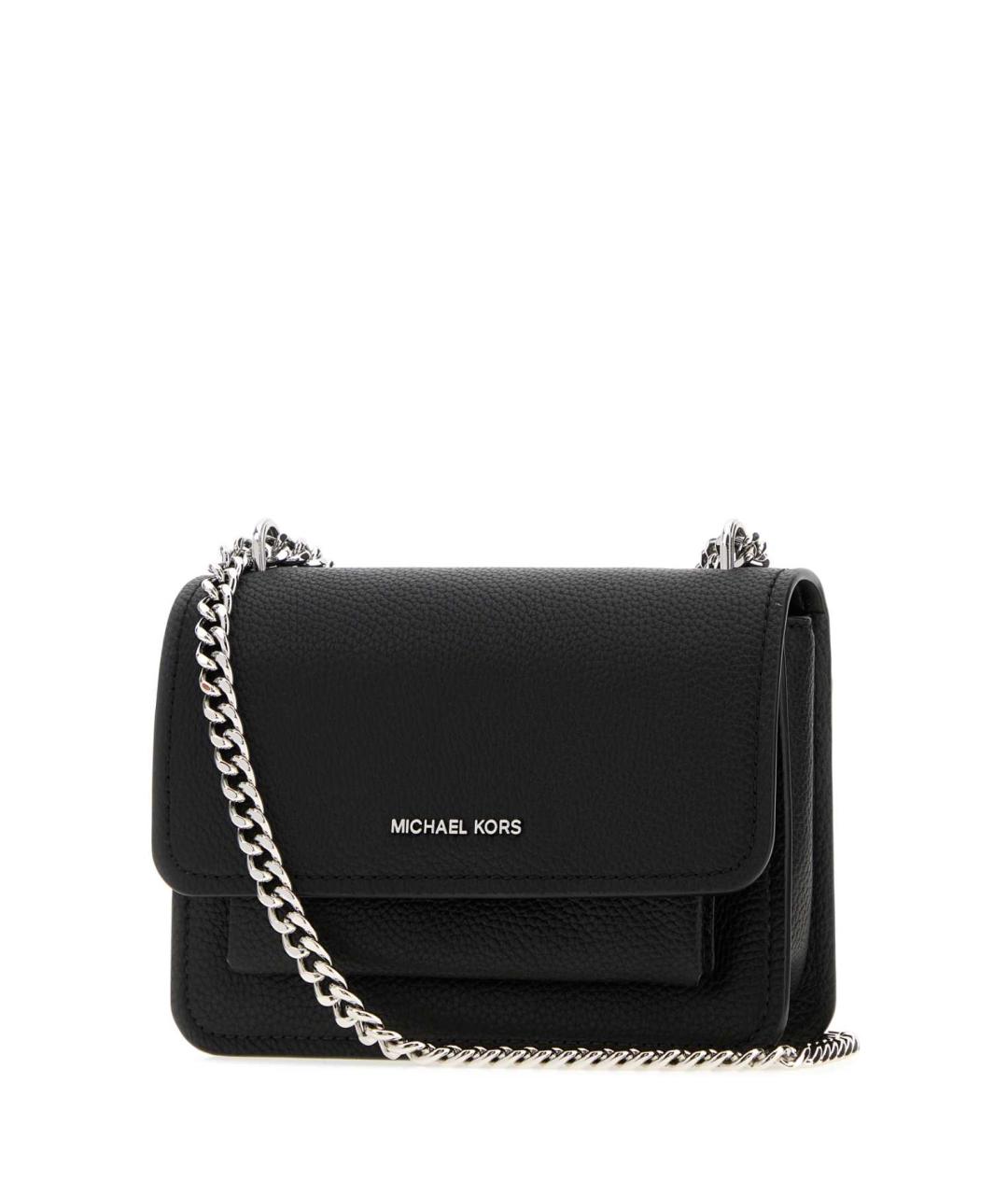 MICHAEL KORS Черная кожаная сумка через плечо, фото 2