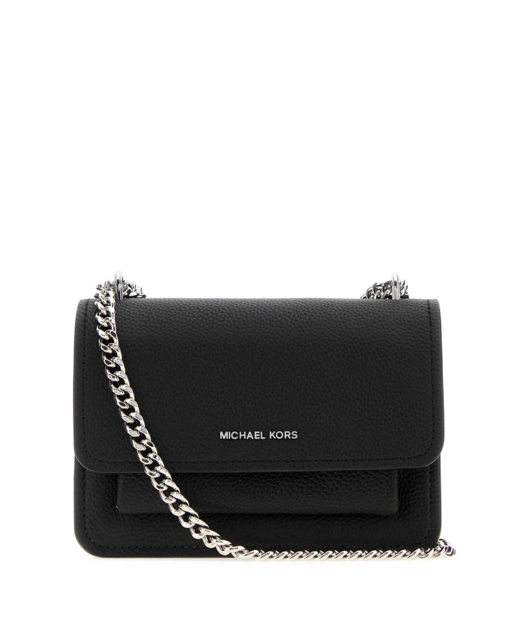 MICHAEL KORS Черная кожаная сумка через плечо, фото 3