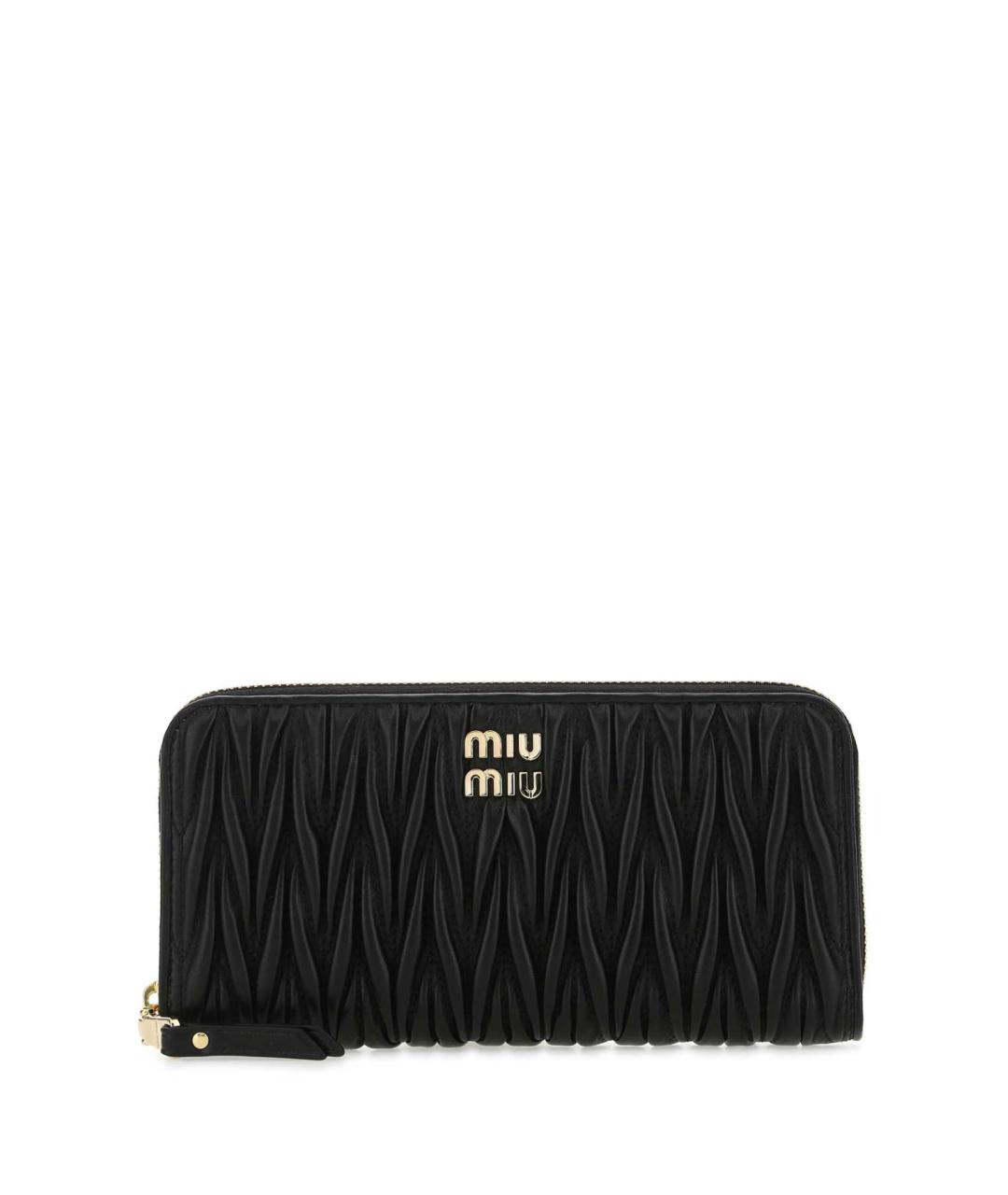 MIU MIU Черный кожаный кошелек, фото 3